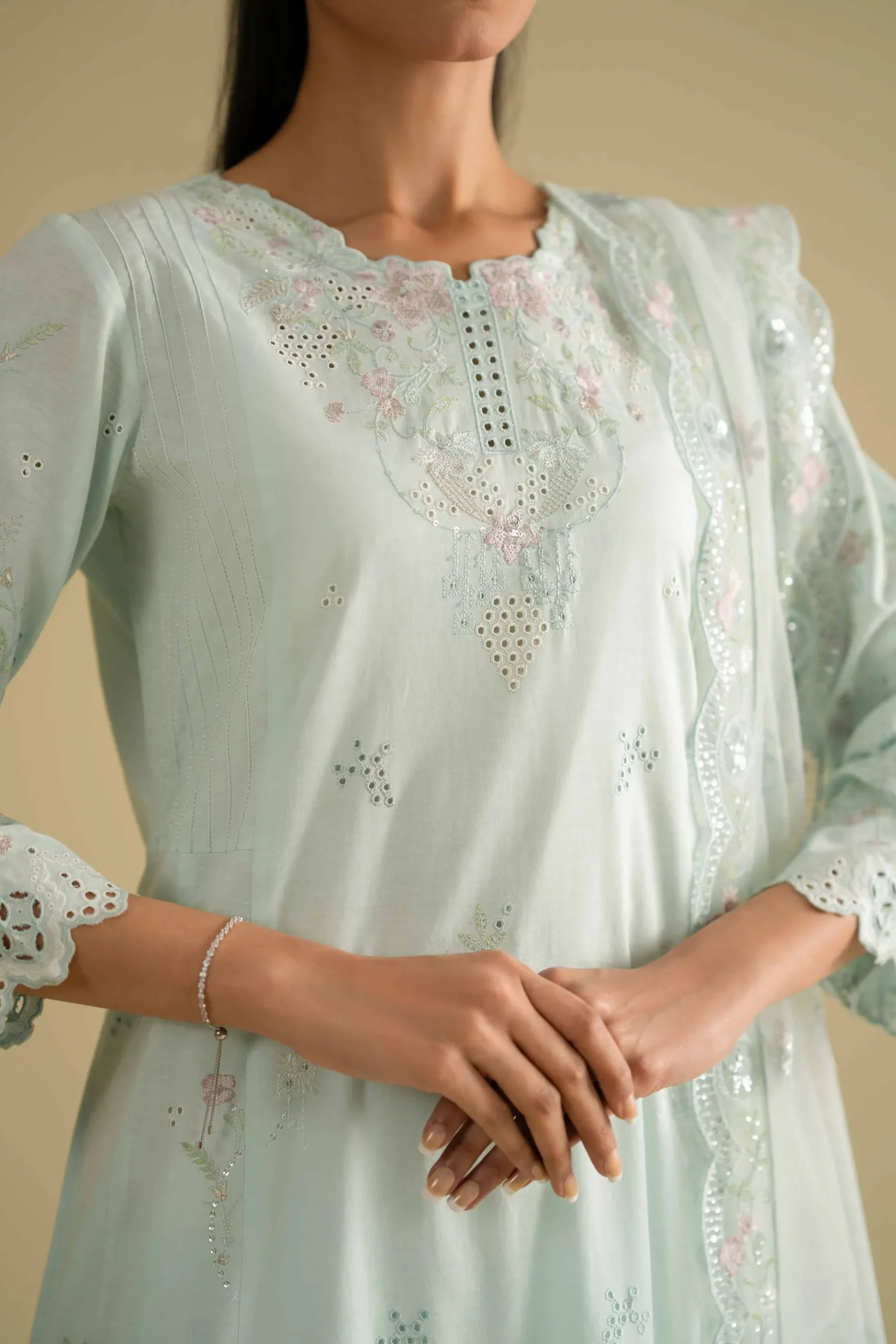 3 Piece - Embroidered Suit - KFE26-91