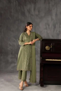 3 Piece - Embroidered Suit - KFE26-225