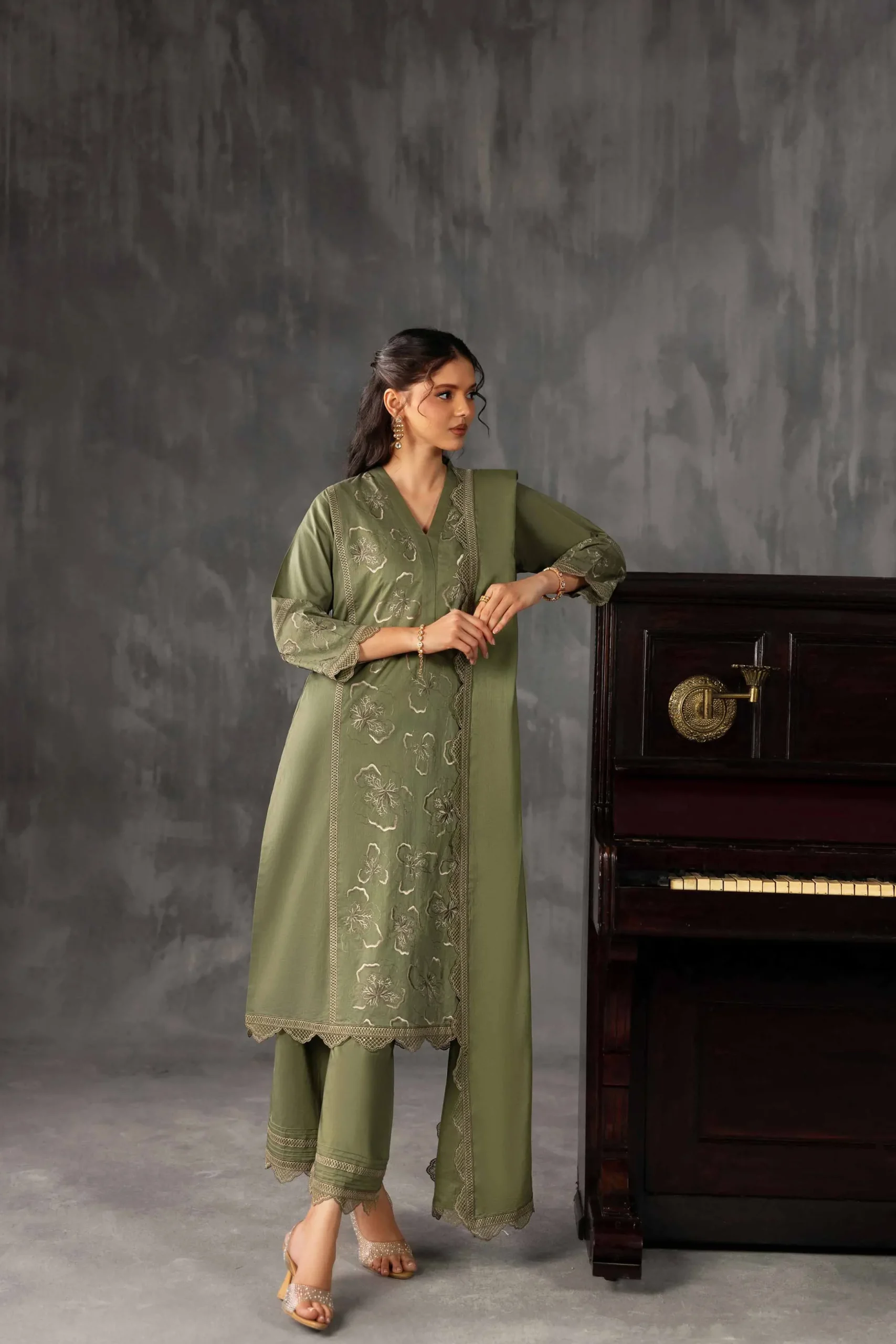 3 Piece - Embroidered Suit - KFE26-225