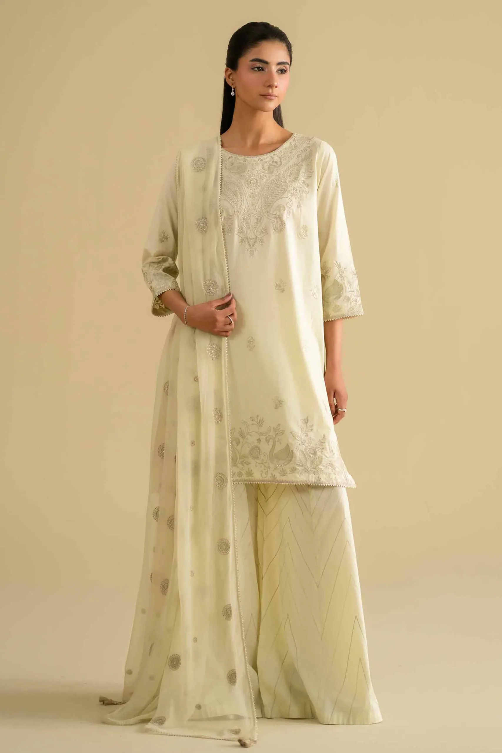 3 Piece - Embroidered Suit - KFE26-88