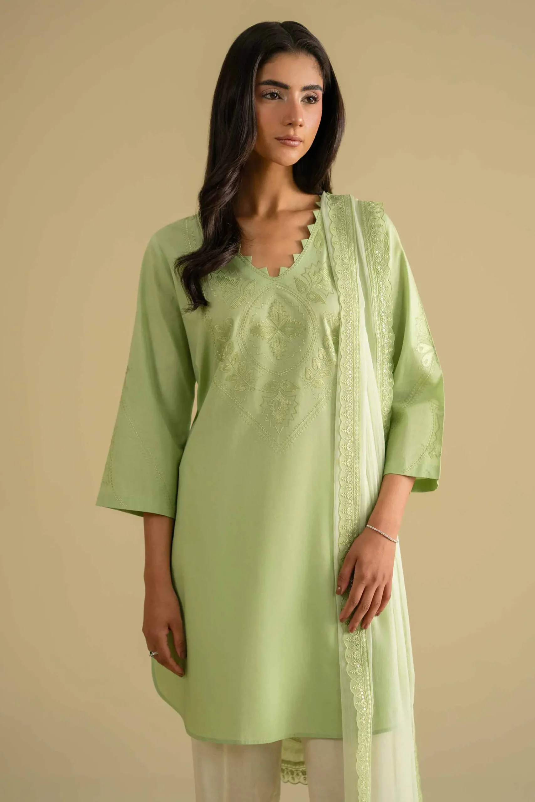 2 Piece - Embroidered Suit - KFE26-23