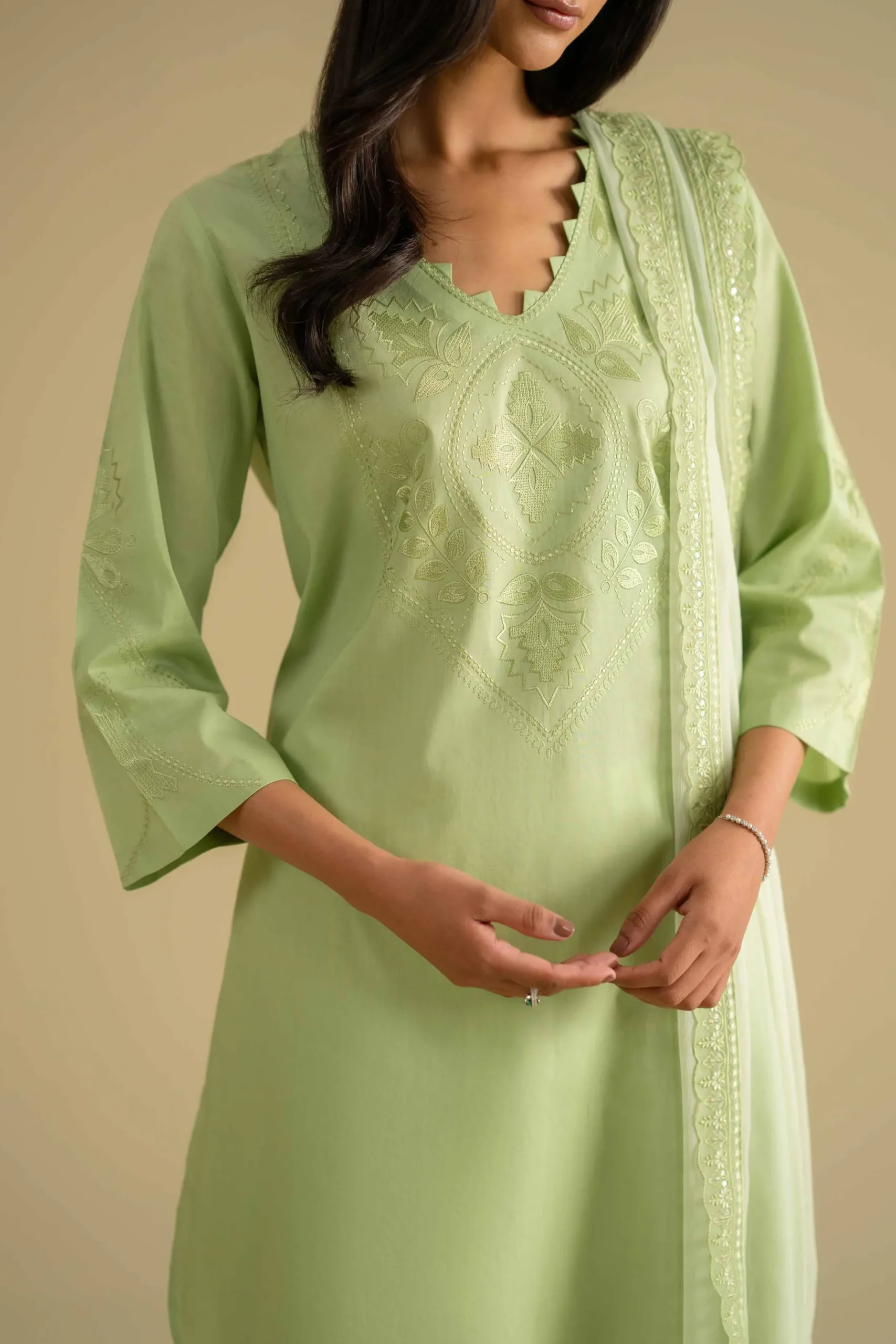2 Piece - Embroidered Suit - KFE26-23