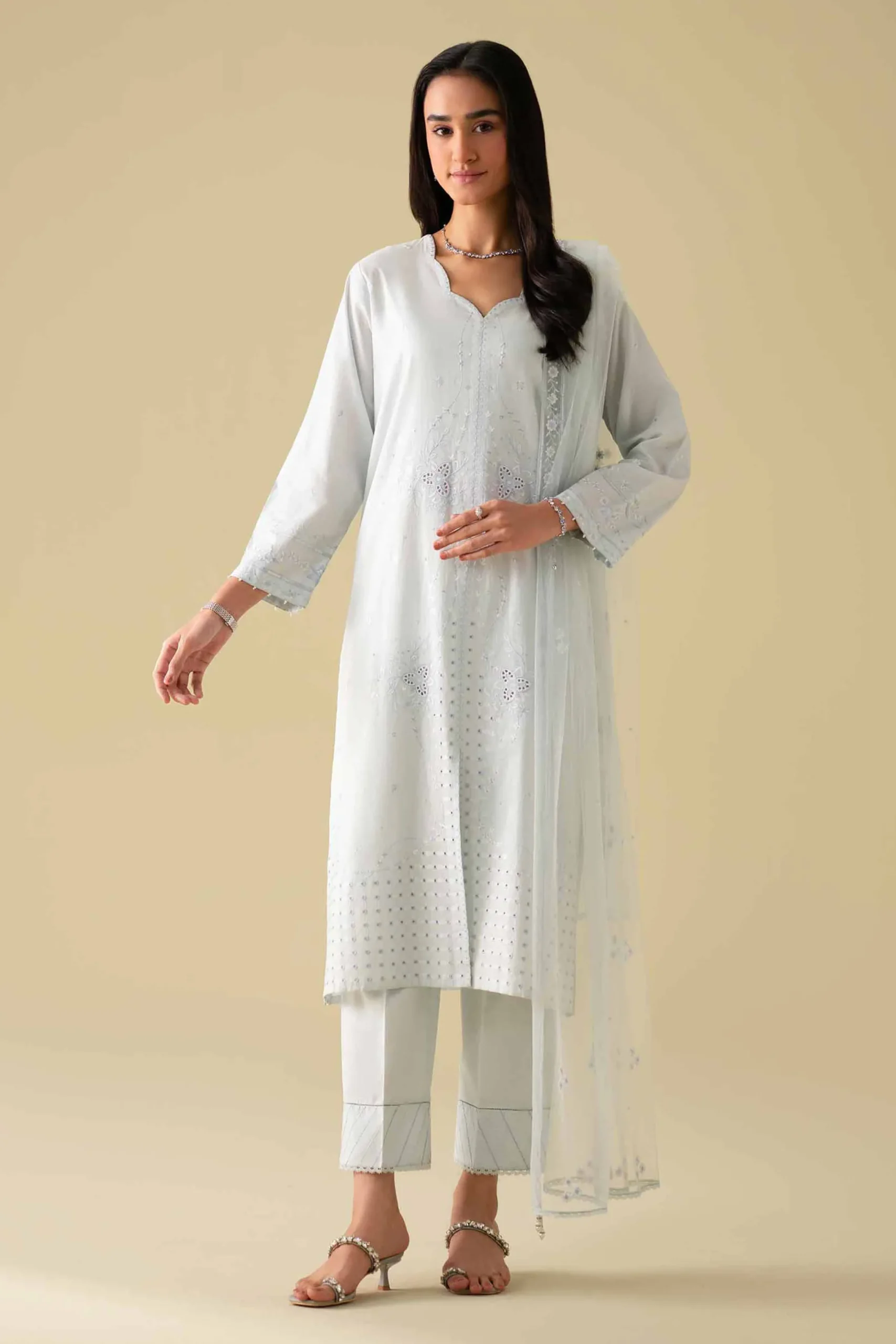 3 Piece - Embroidered Suit - KFE26-79