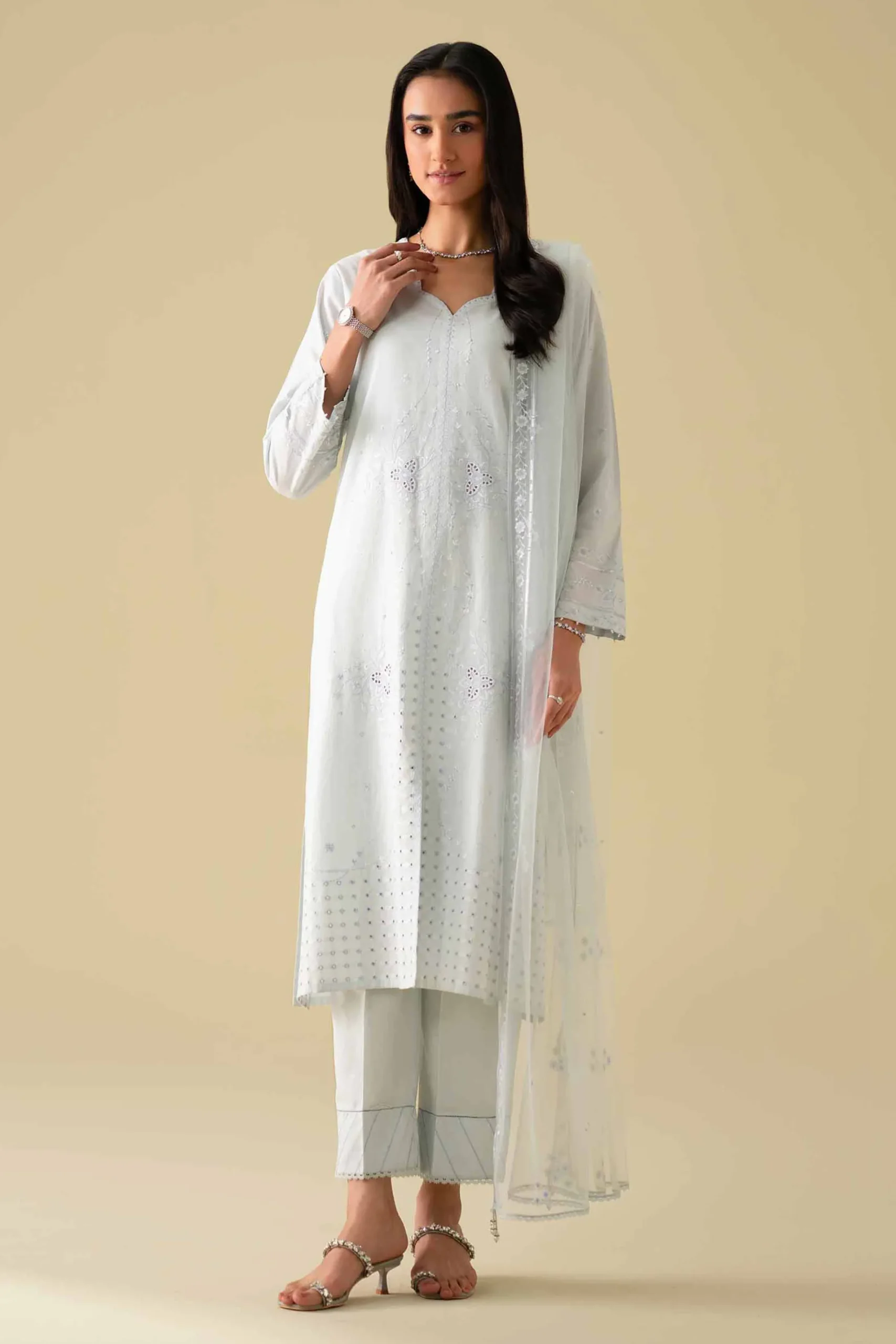 3 Piece - Embroidered Suit - KFE26-79