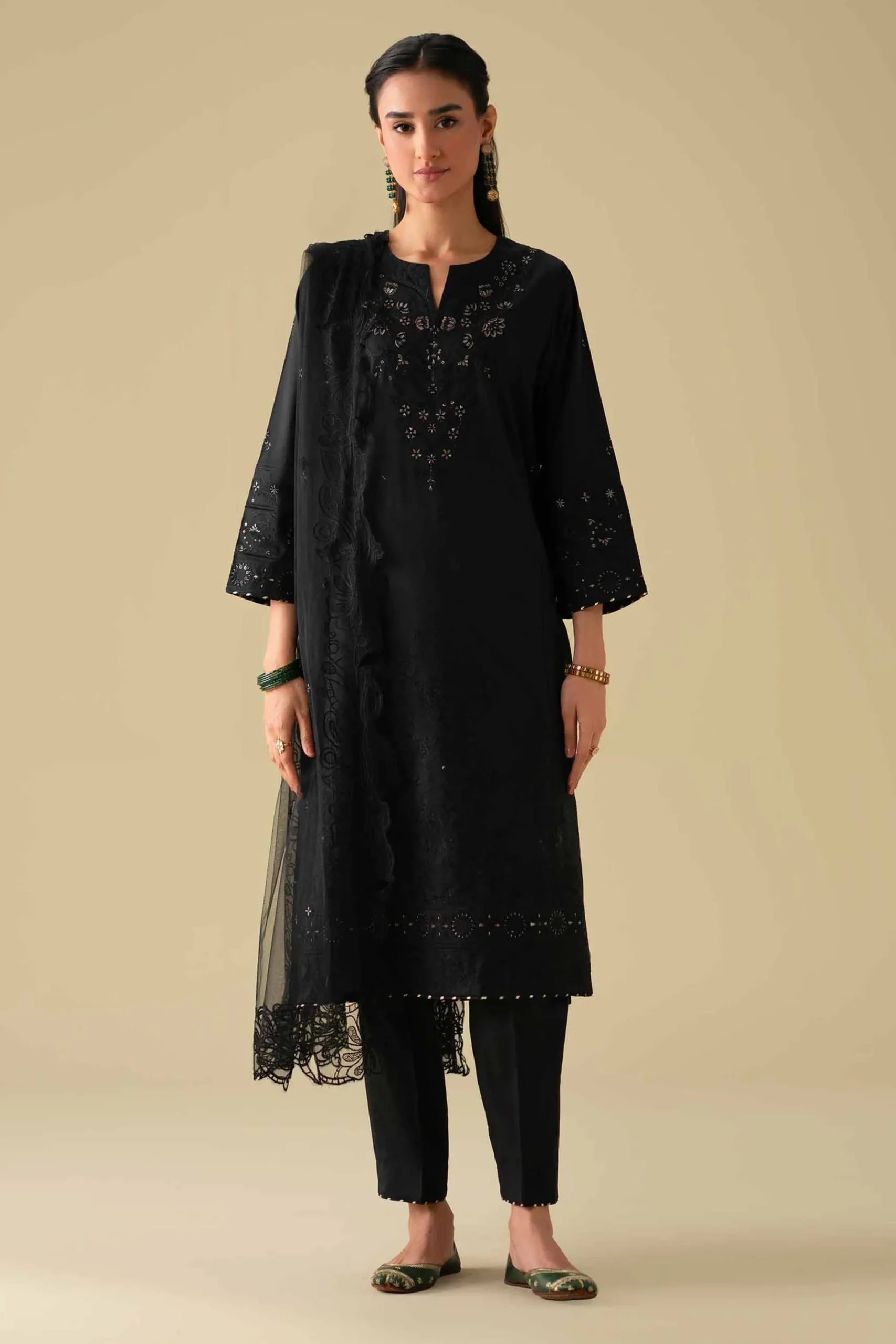 3 Piece - Embroidered Suit - KFE26-102