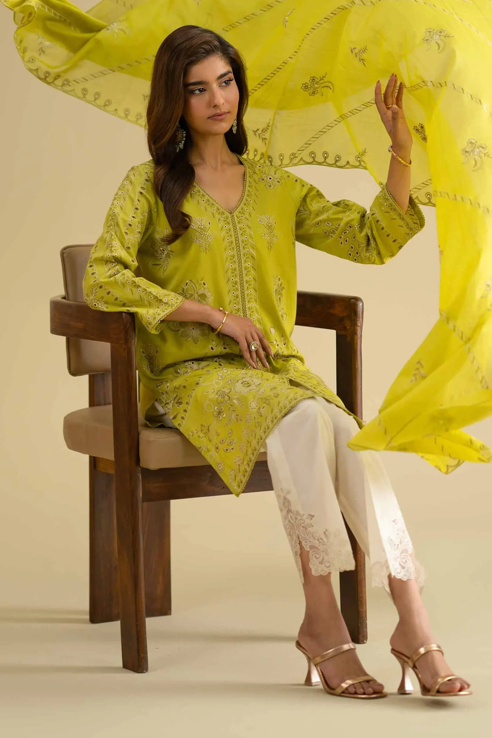 2 Piece - Embroidered Suit - KFE26-18