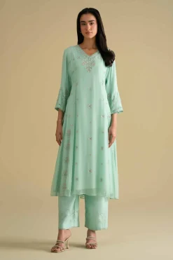 2 Piece - Embroidered Suit - KFE26-61