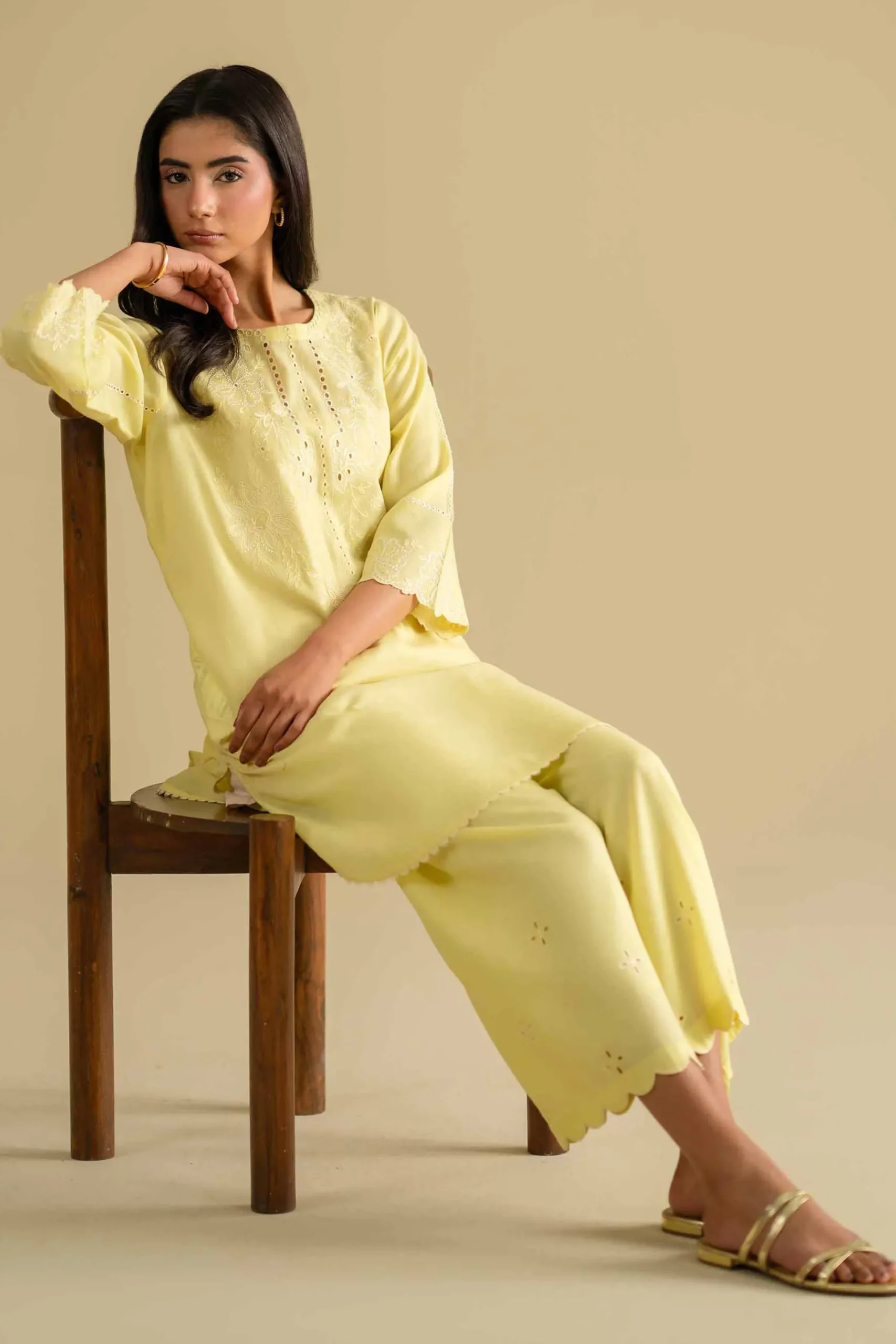 2 Piece - Embroidered Suit - KFE26-39