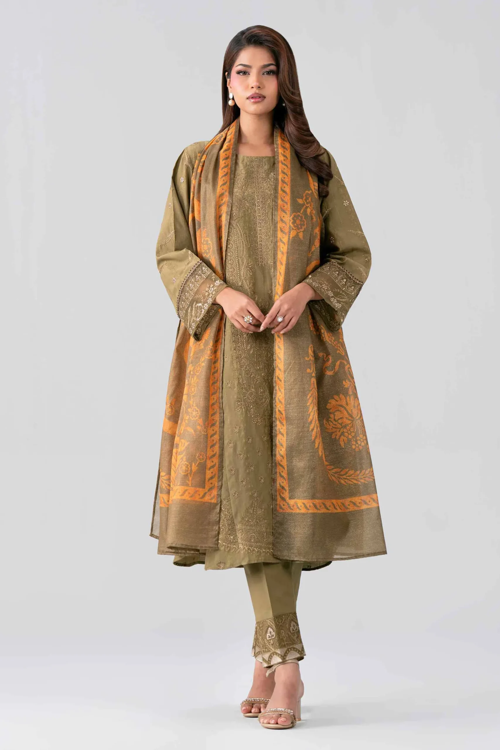 3 Piece - Embroidered Suit - PE26-120