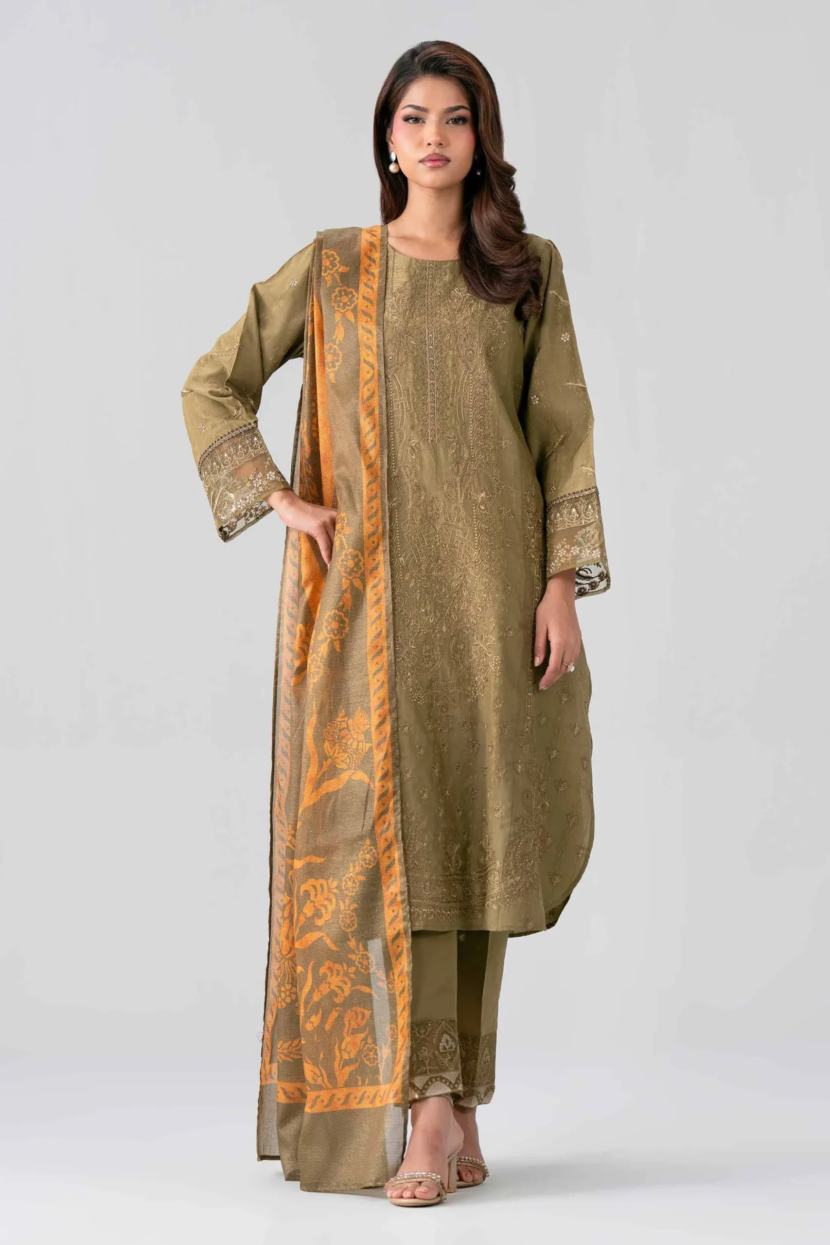 3 Piece - Embroidered Suit - PE26-120