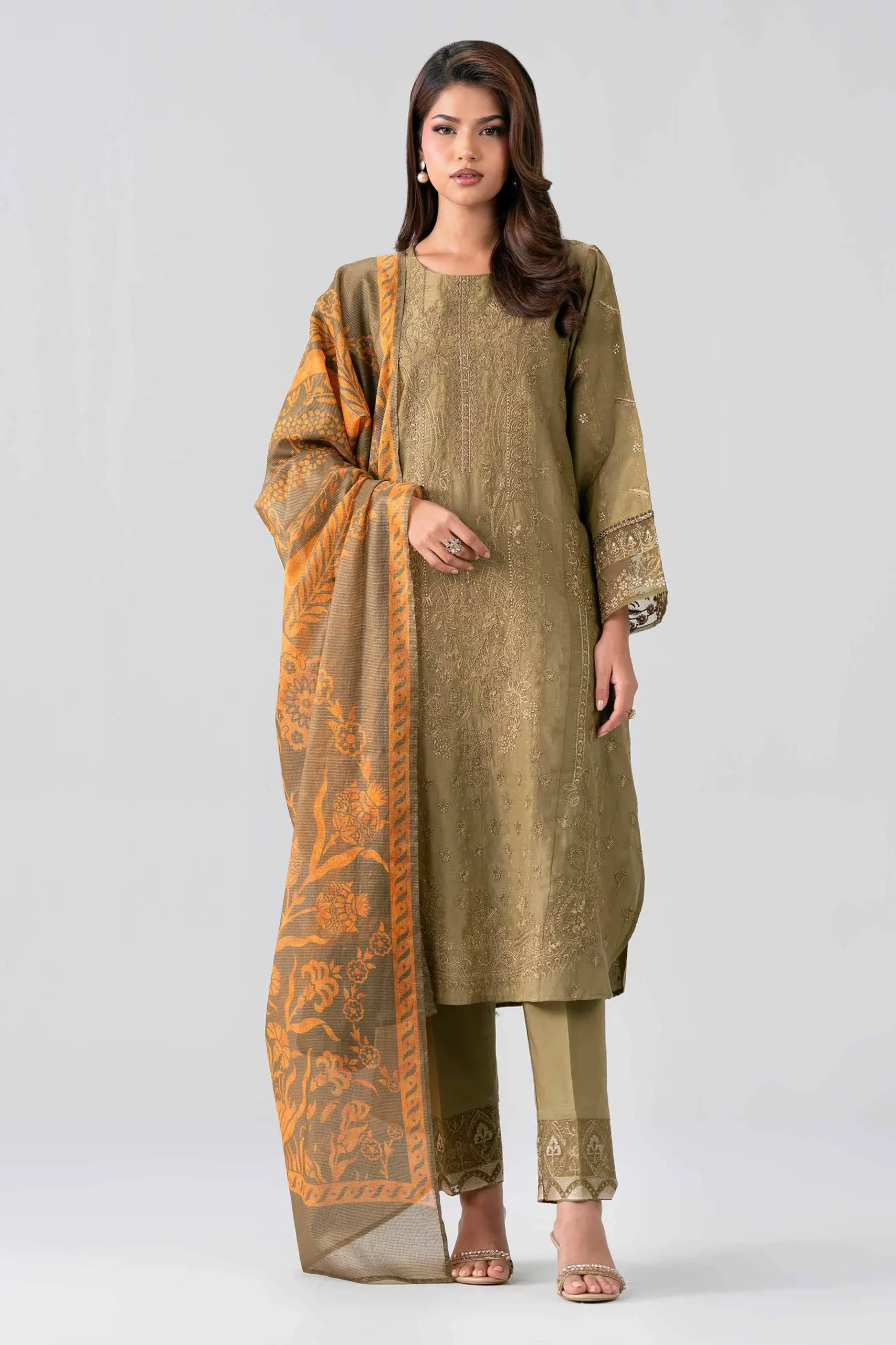 3 Piece - Embroidered Suit - PE26-120