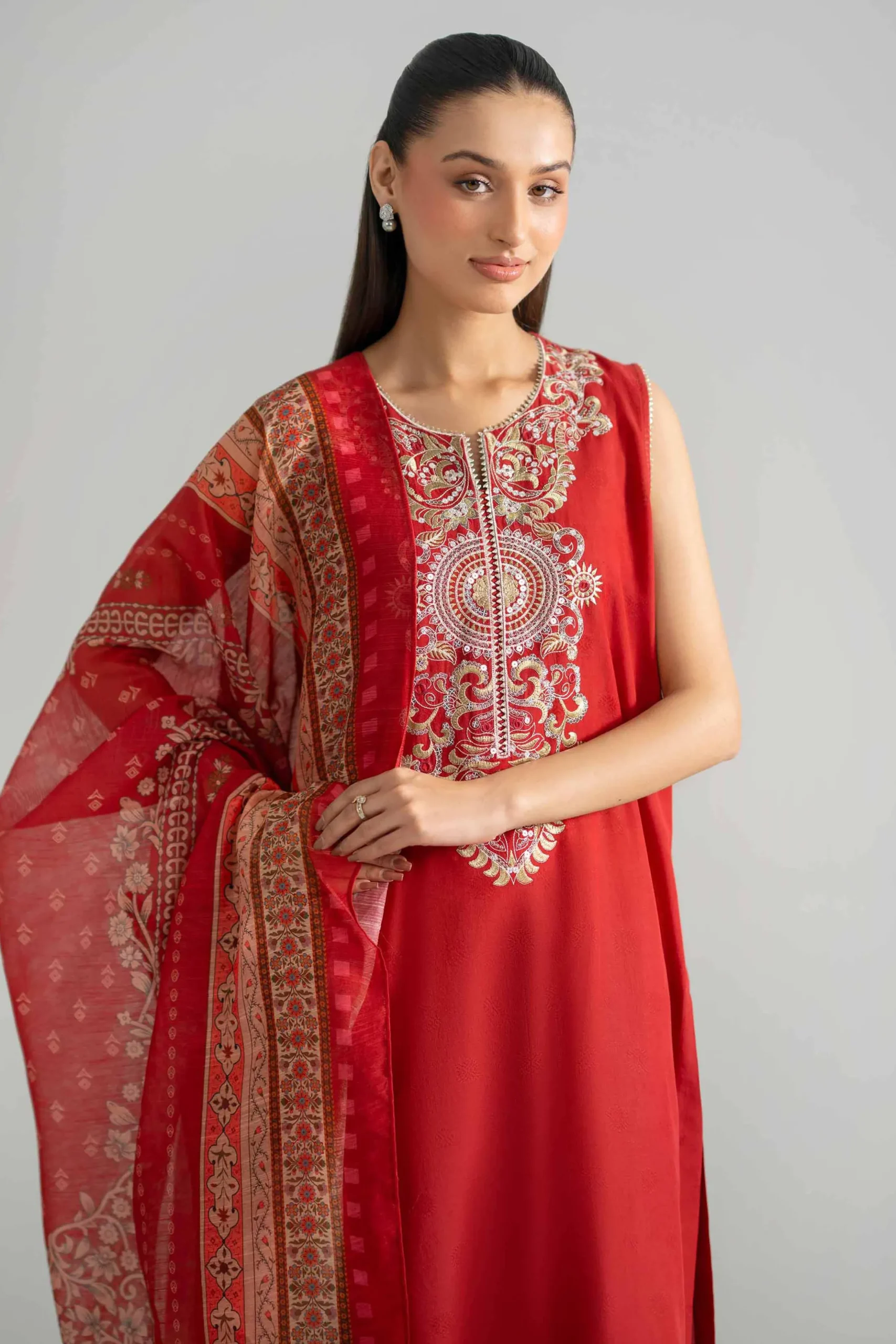2 Piece - Embroidered Suit - PE26-128