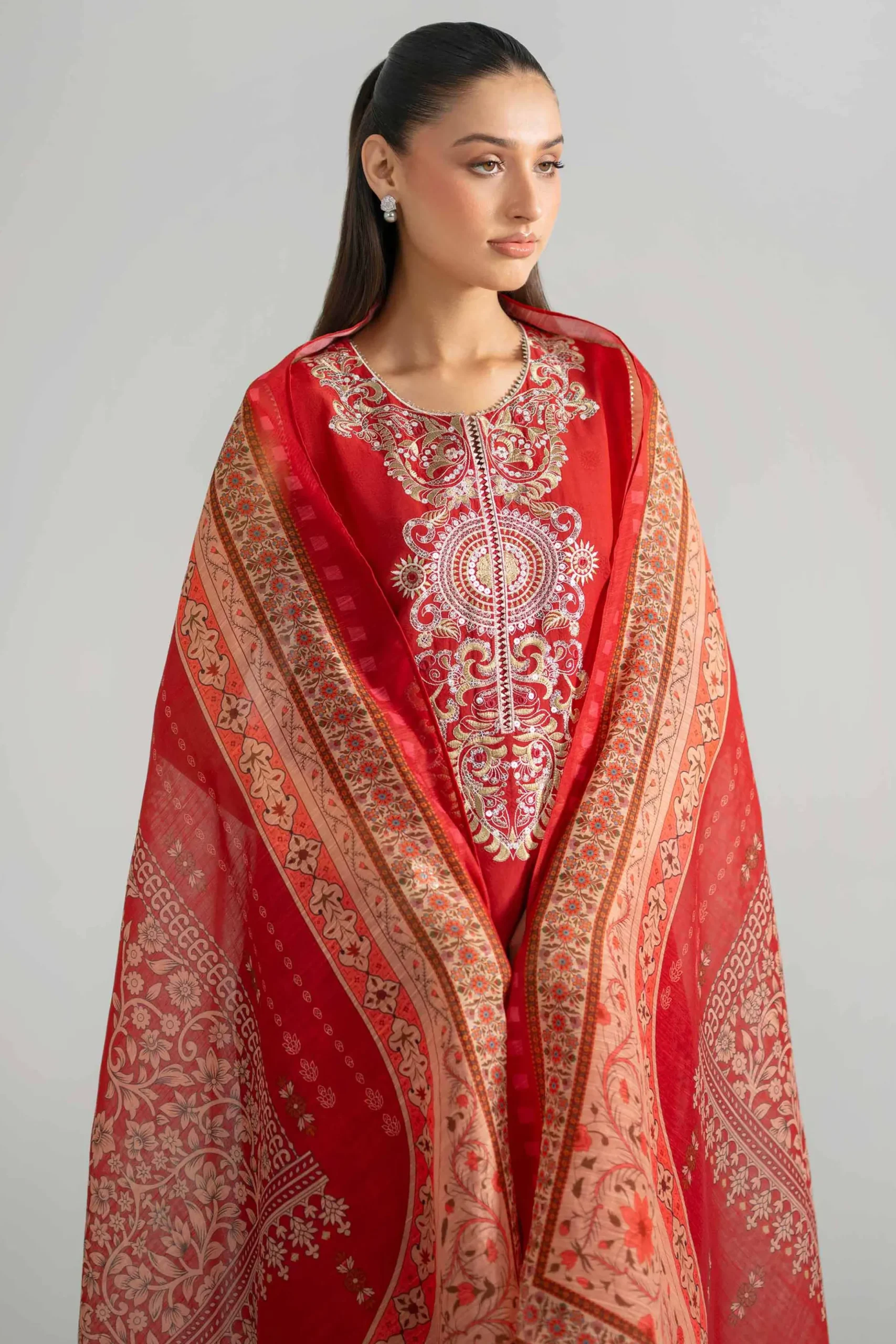 2 Piece - Embroidered Suit - PE26-128