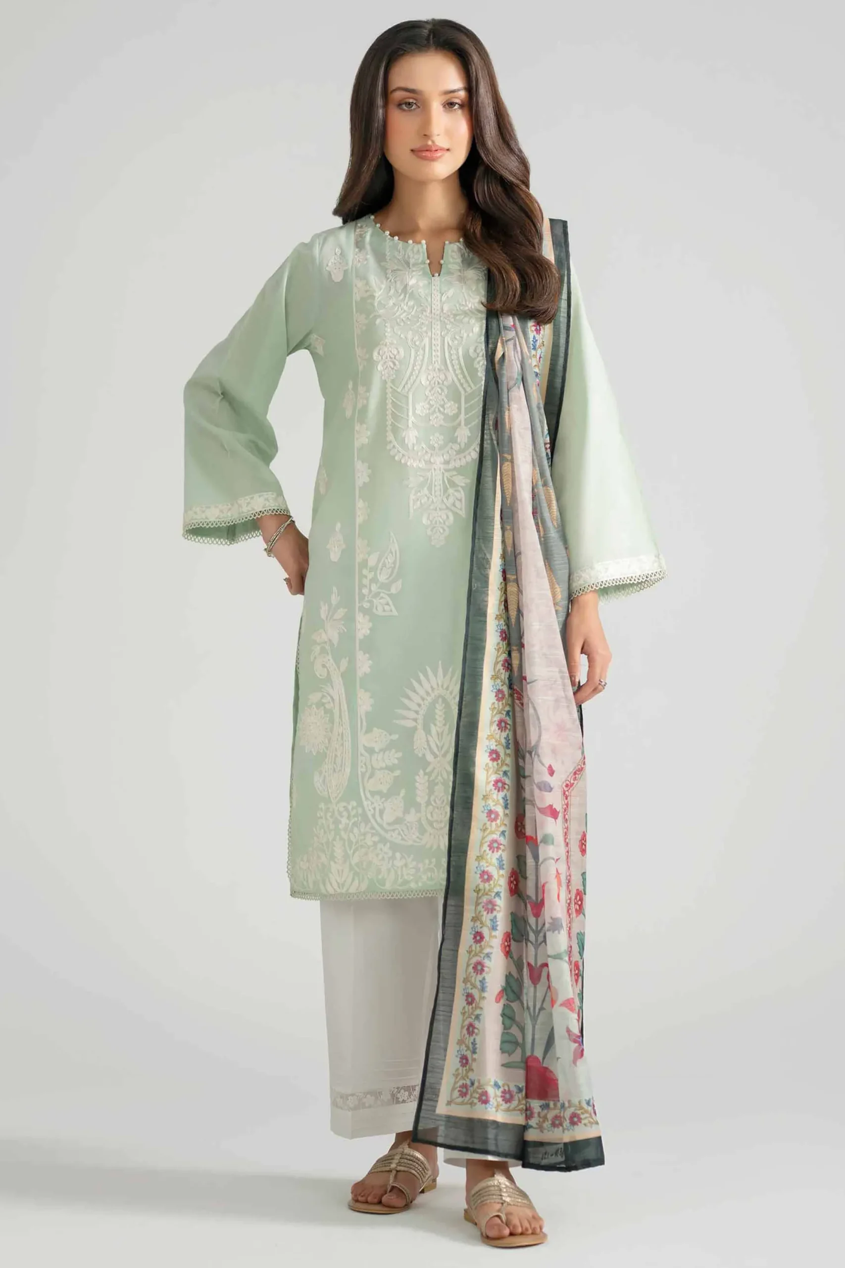 2 Piece - Embroidered Suit - PE26-131