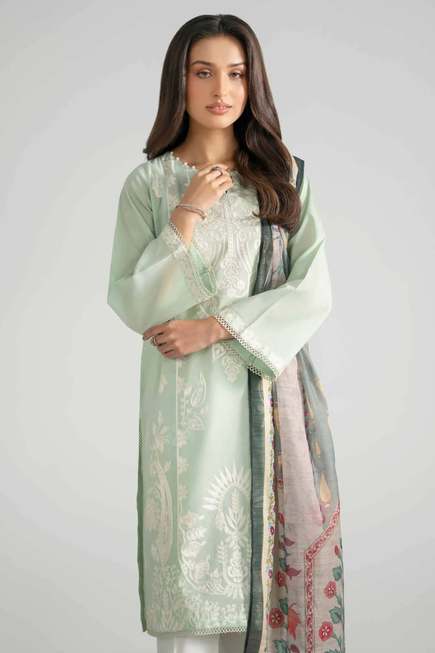 2 Piece - Embroidered Suit - PE26-131