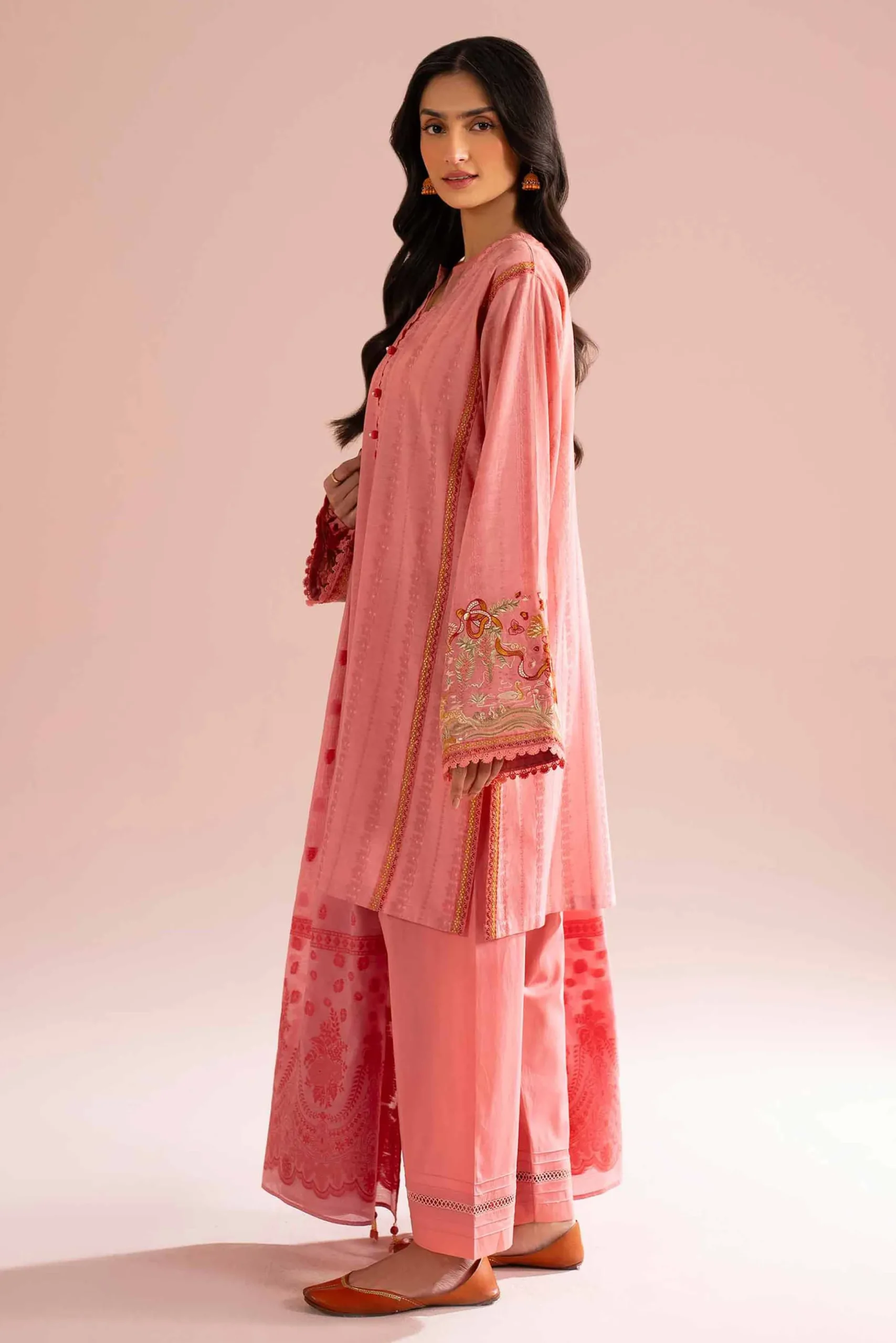 3 Piece - Embroidered Suit - PE26-73