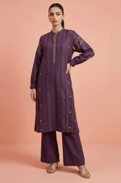 2 Piece - Embroidered Suit - PE26-458