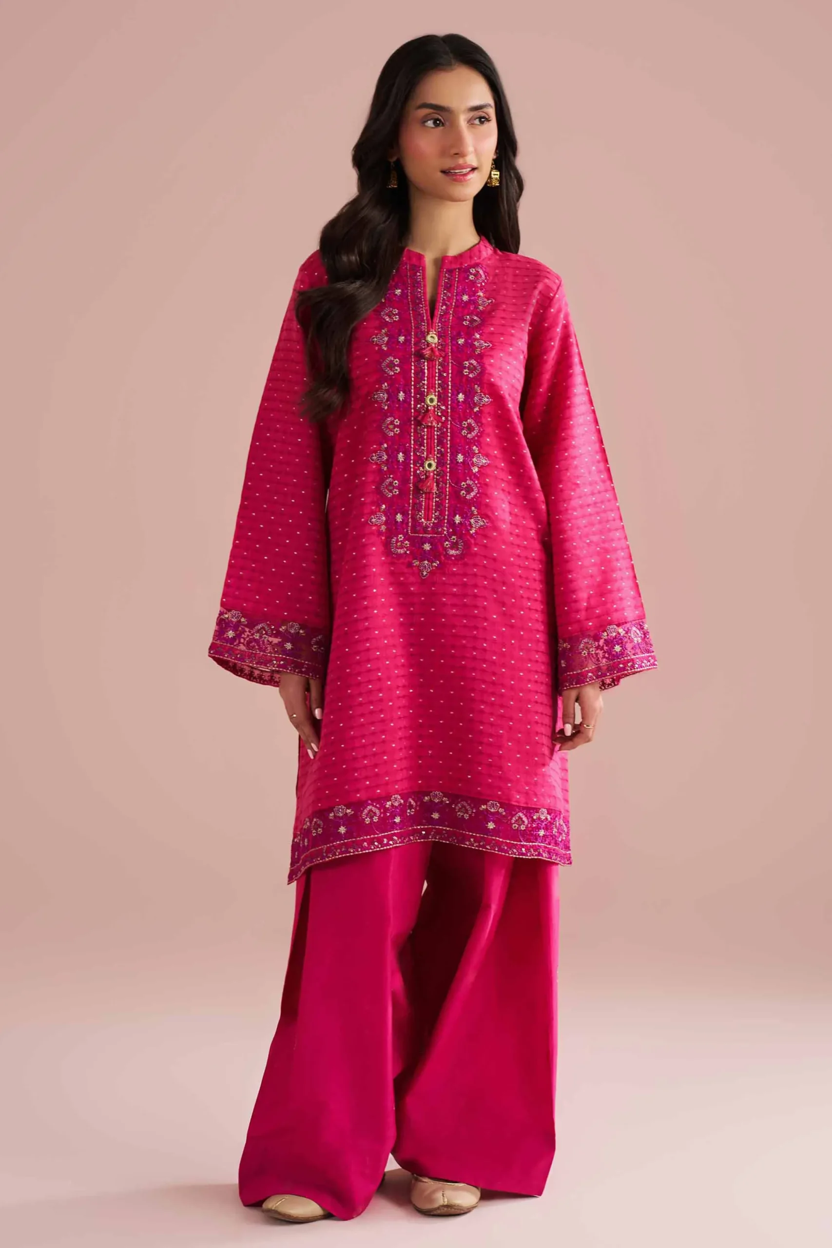 2 Piece - Embroidered Suit - PE26-57