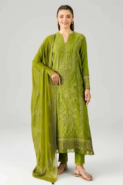 3 Piece - Embroidered Suit - PE26-599