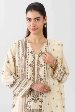 3 Piece - Embroidered Suit - PE26-71