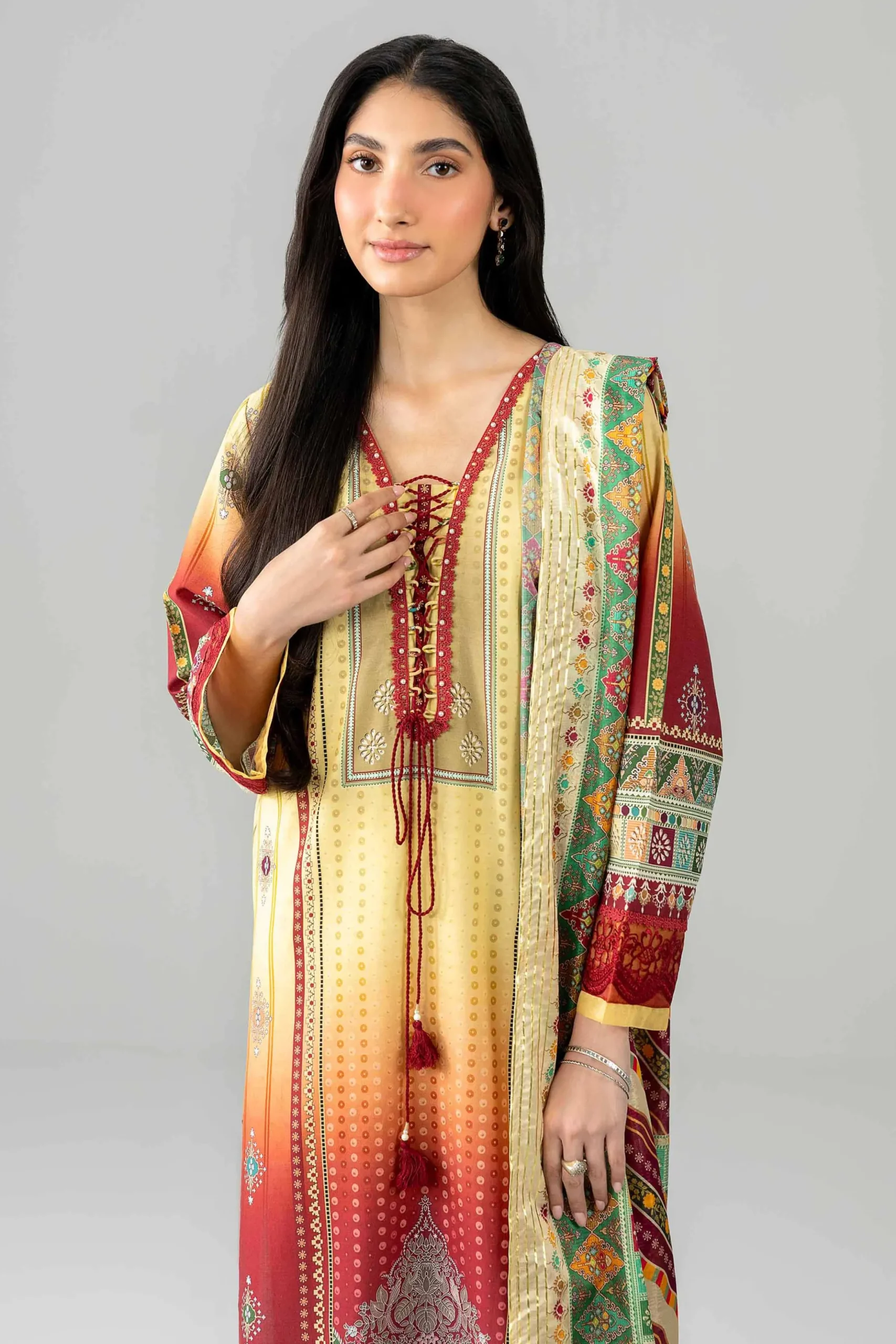 2 Piece - Embroidered Suit - PE26-134