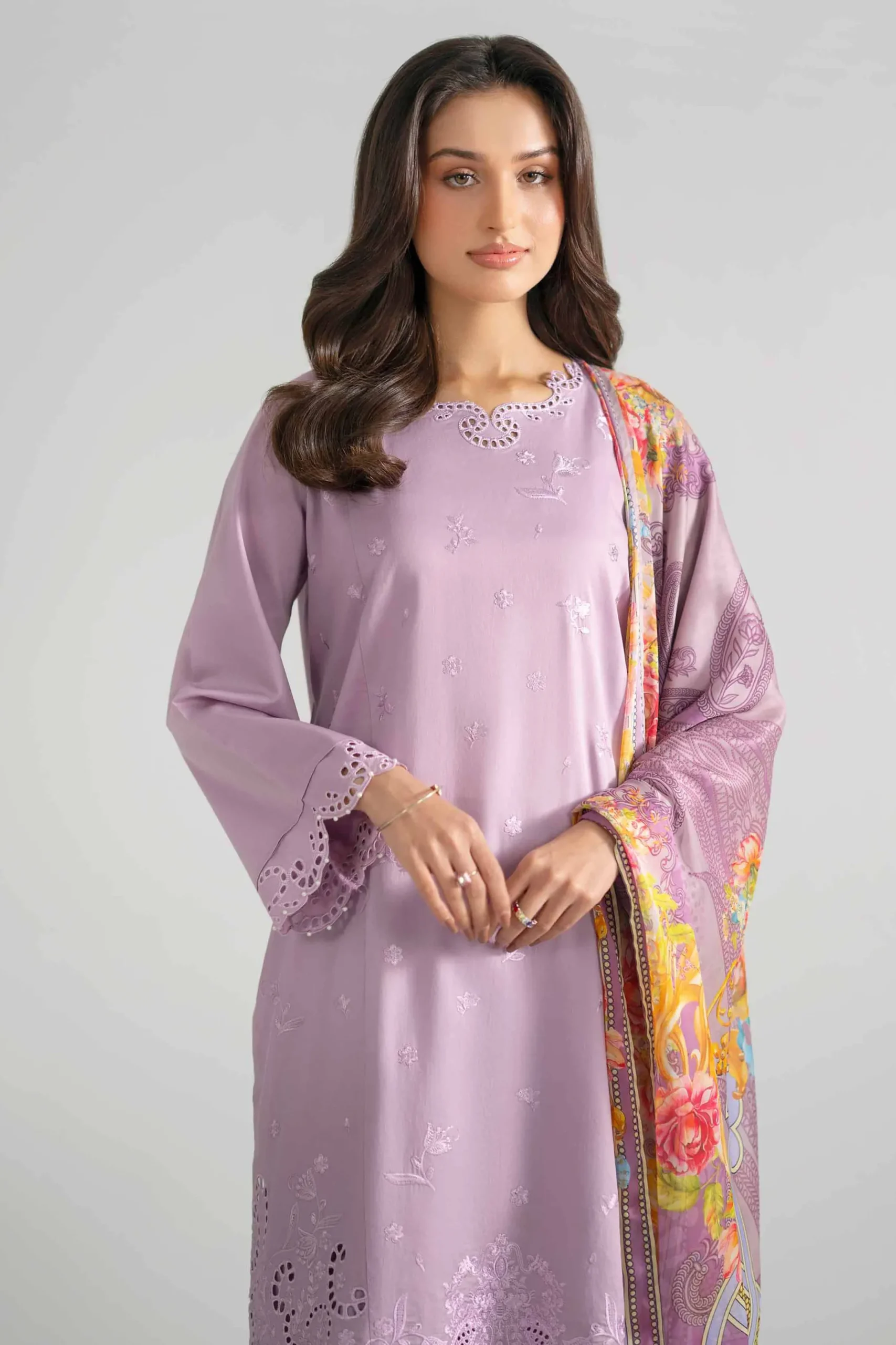 3 Piece - Embroidered Suit - PE26-322