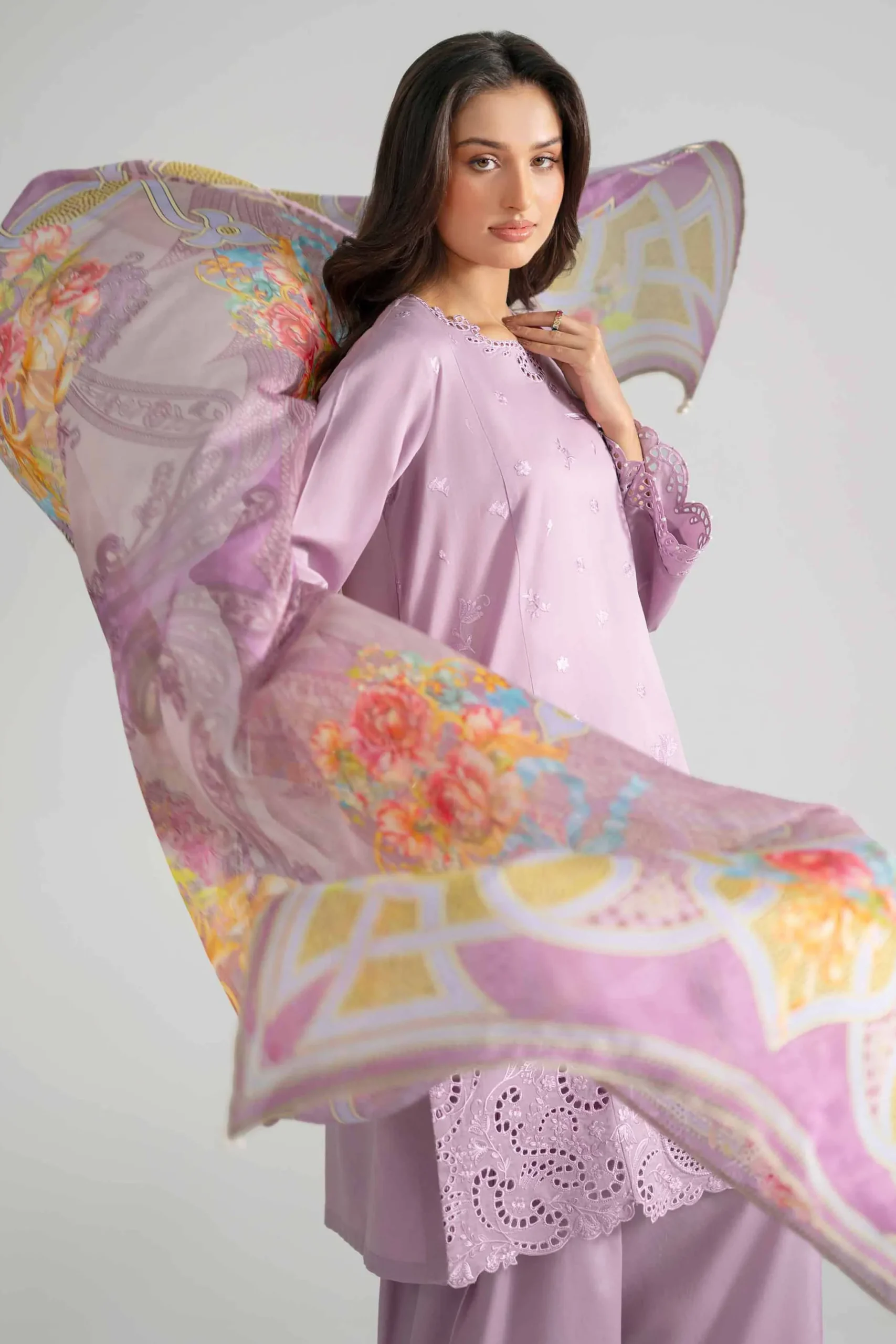 3 Piece - Embroidered Suit - PE26-322