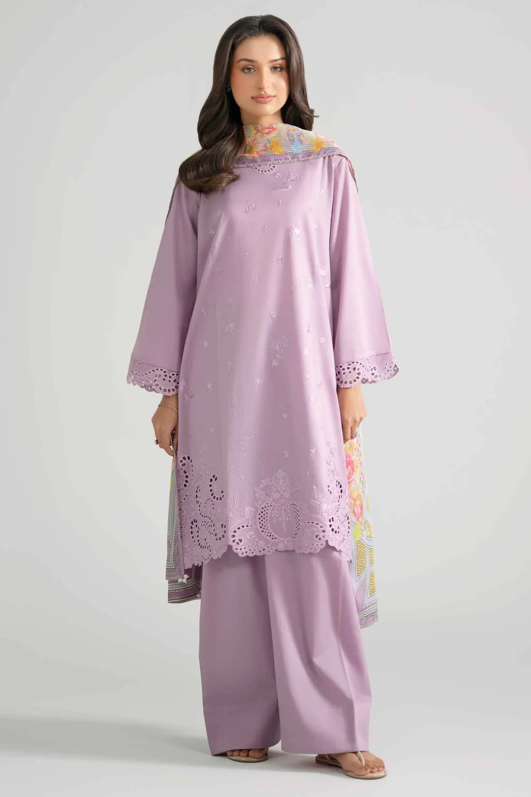 3 Piece - Embroidered Suit - PE26-322