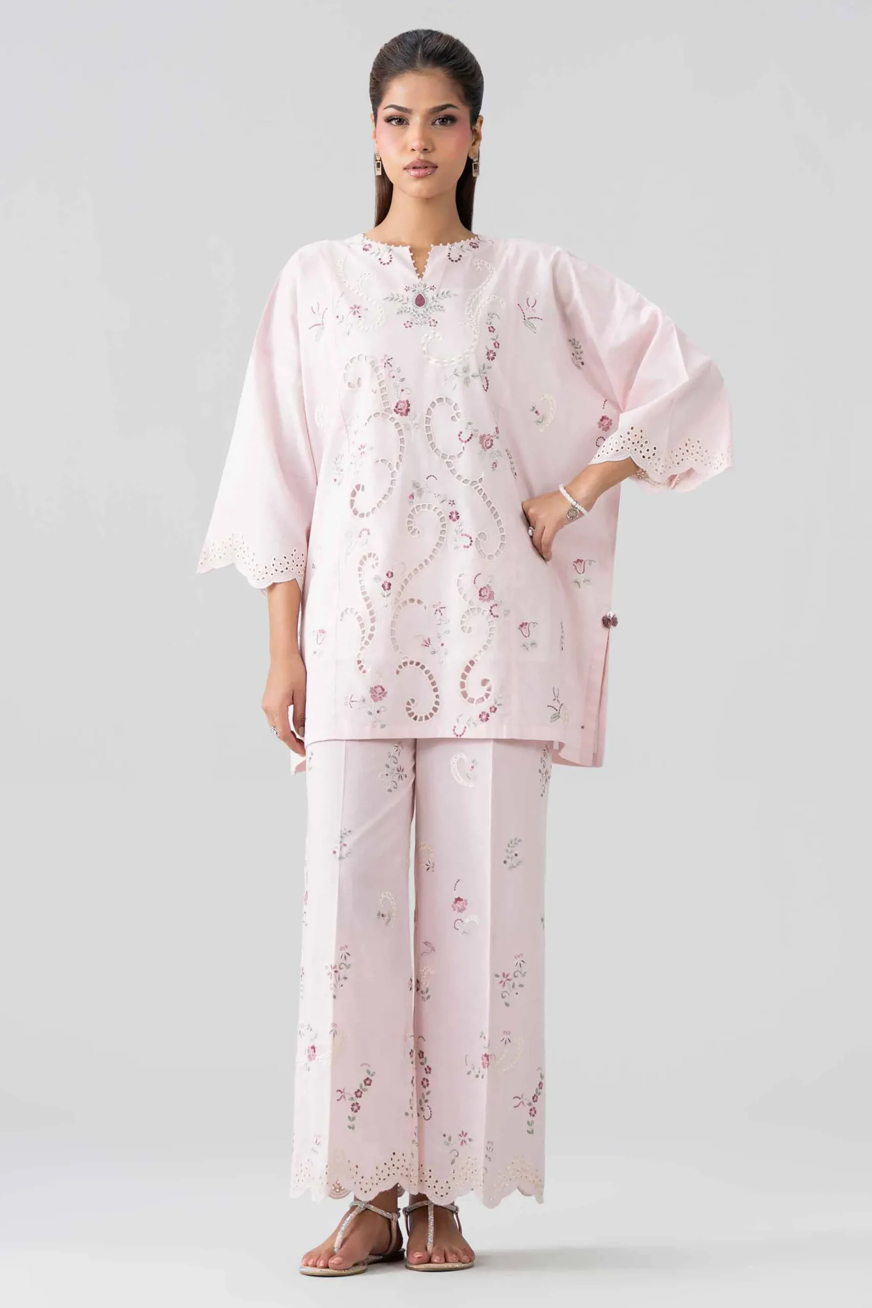 2 Piece - Embroidered Suit - PE26-453