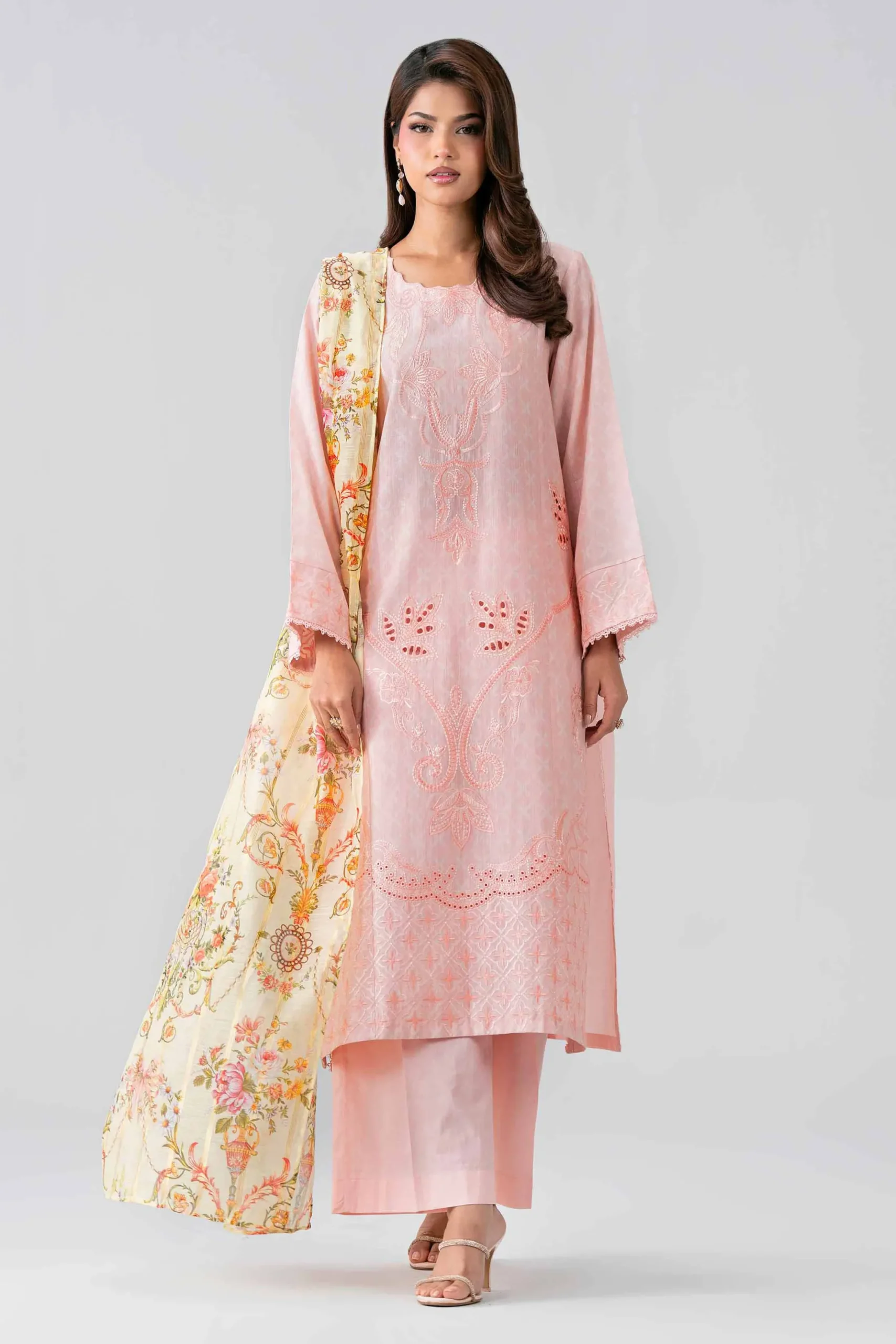 3 Piece - Embroidered Suit - PE26-525