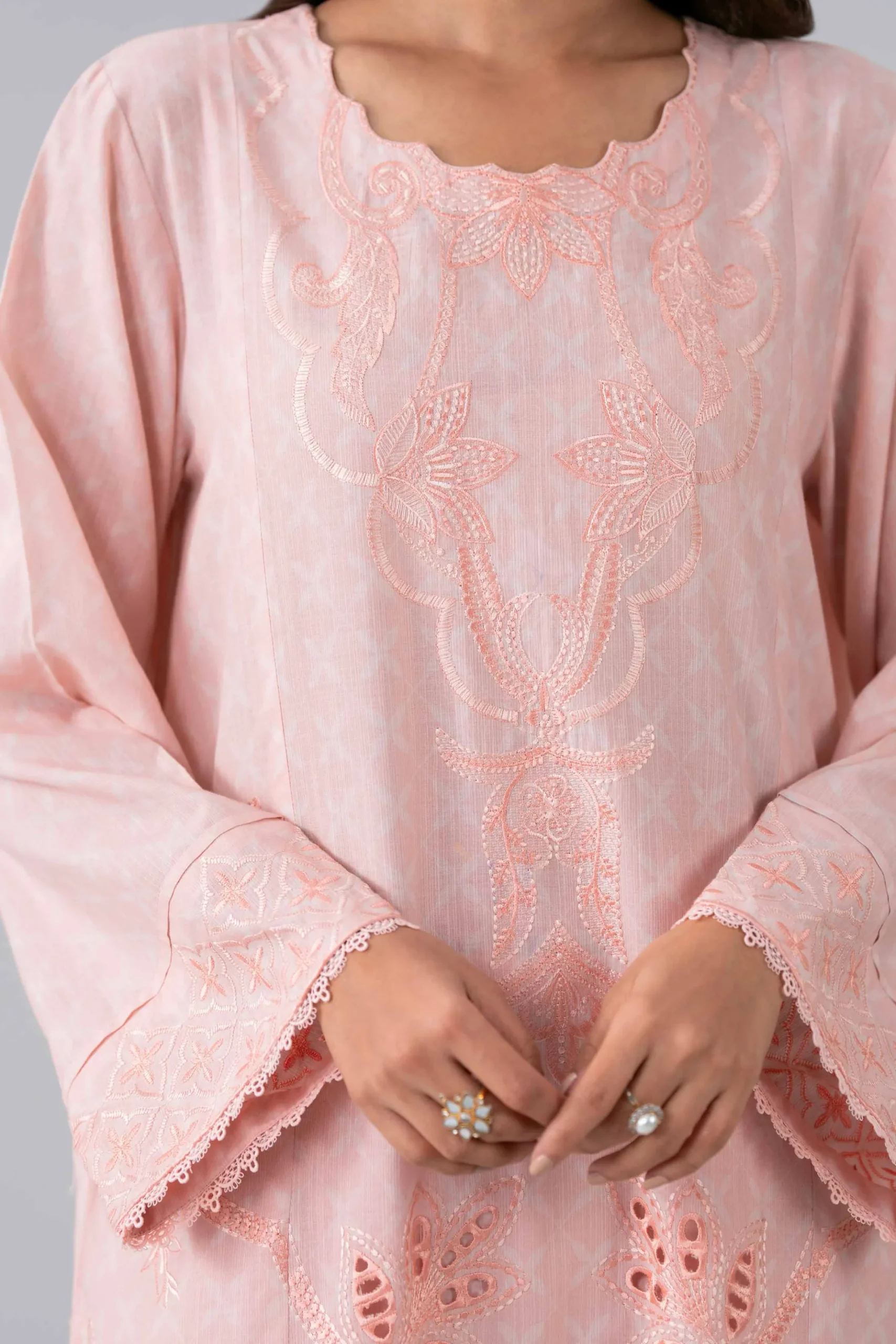 3 Piece - Embroidered Suit - PE26-525