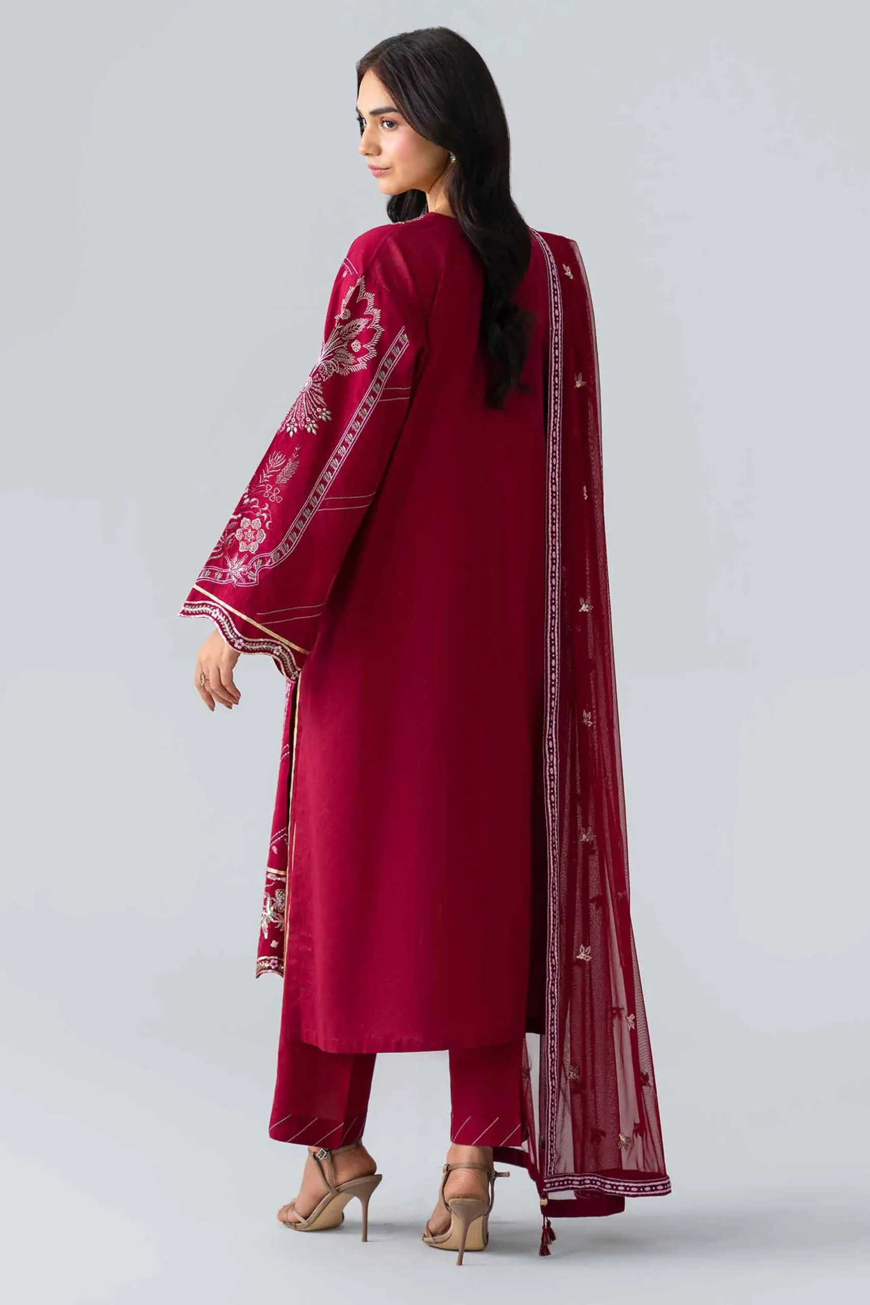 3 Piece - Embroidered Suit - PE26-542