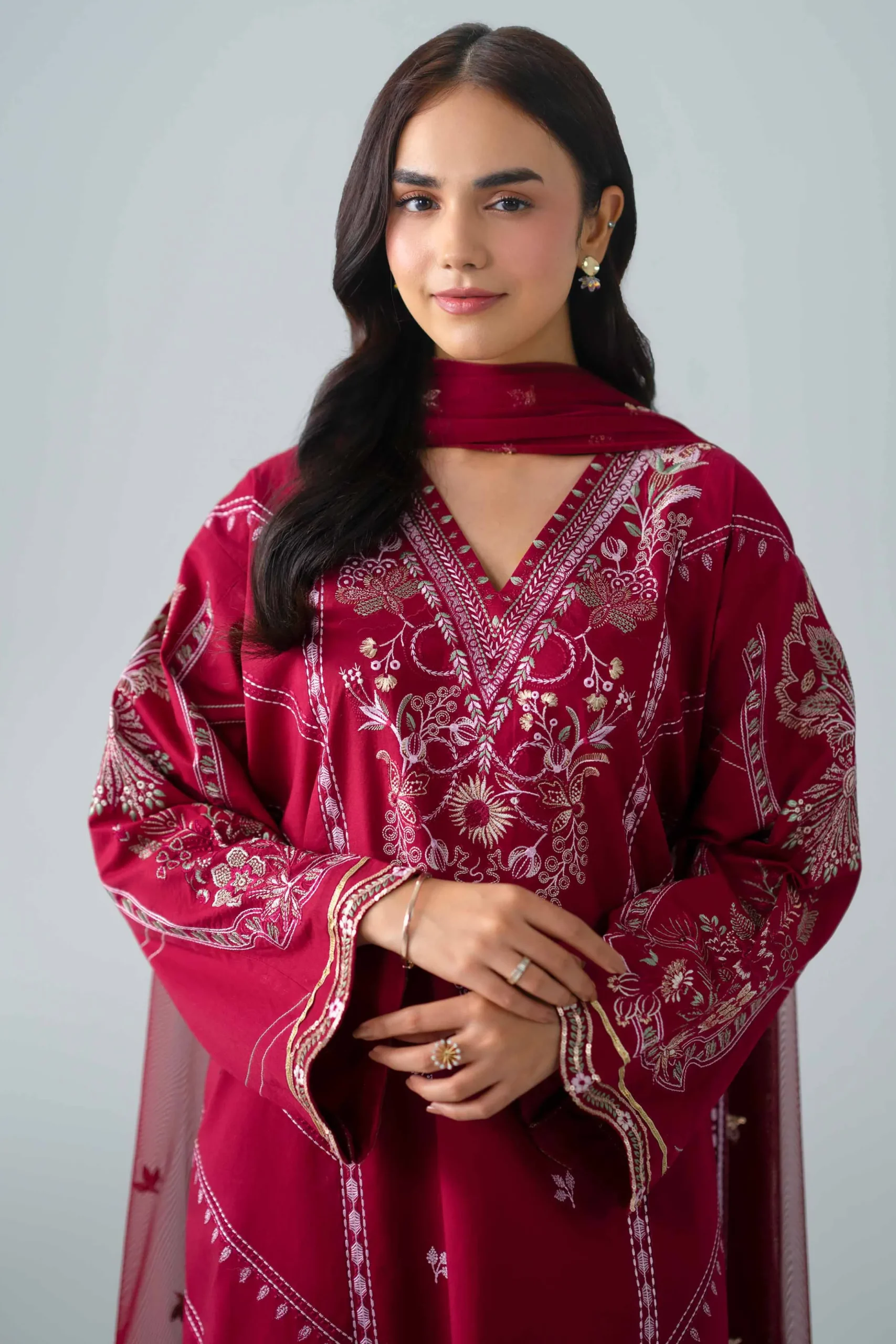 3 Piece - Embroidered Suit - PE26-542
