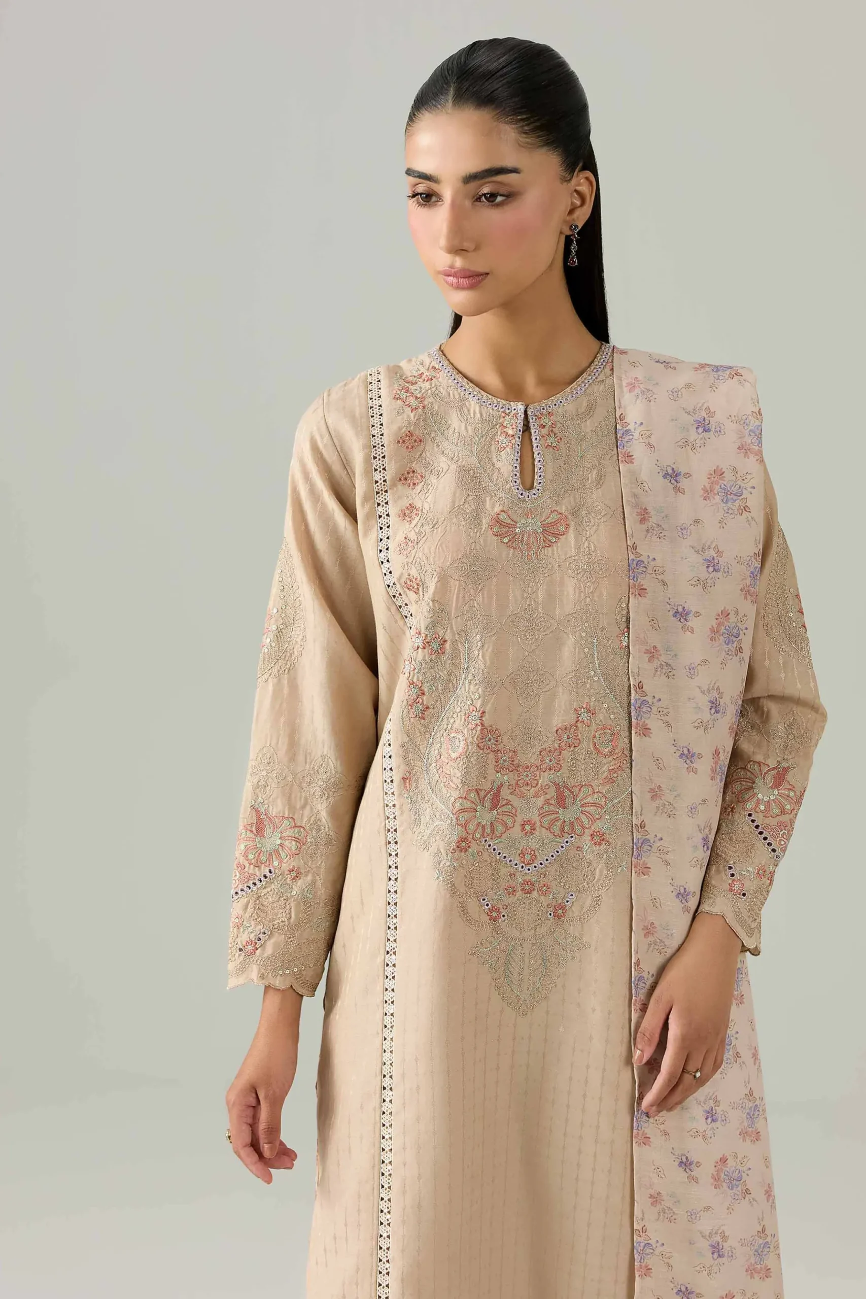 3 Piece - Embroidered Suit - PE26-117