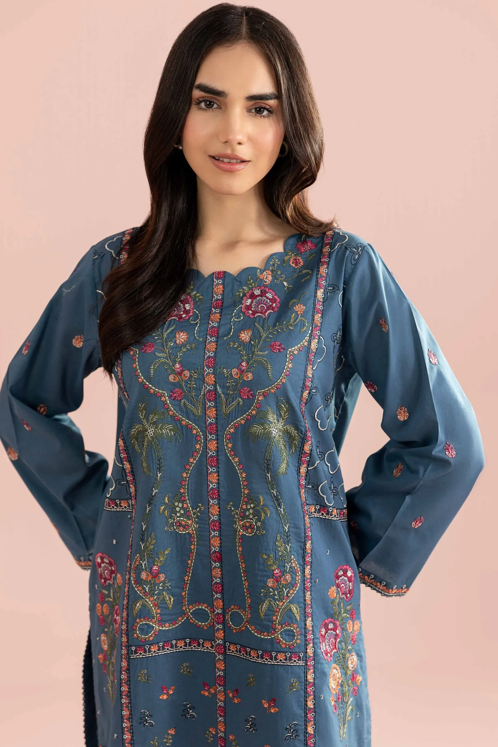 2 Piece - Embroidered Suit - PE26-244