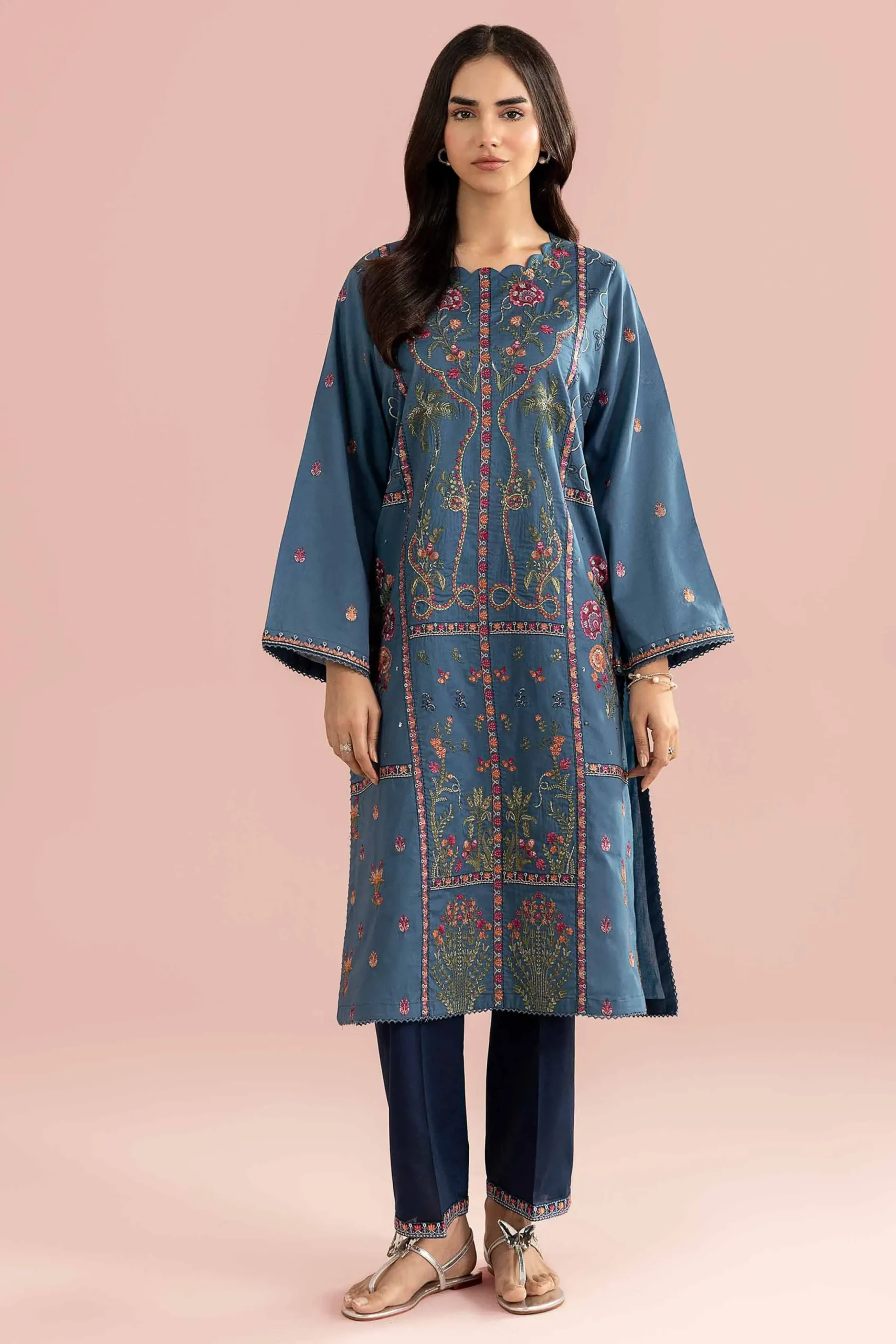 2 Piece - Embroidered Suit - PE26-244