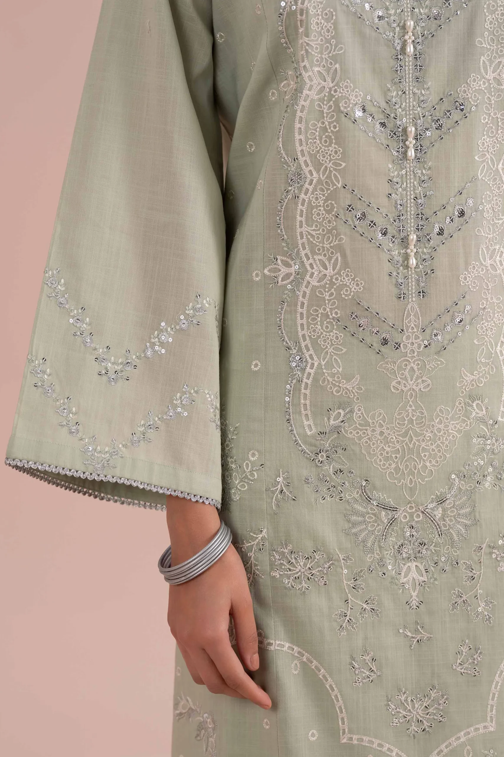 3 Piece - Embroidered Suit - PE26-316