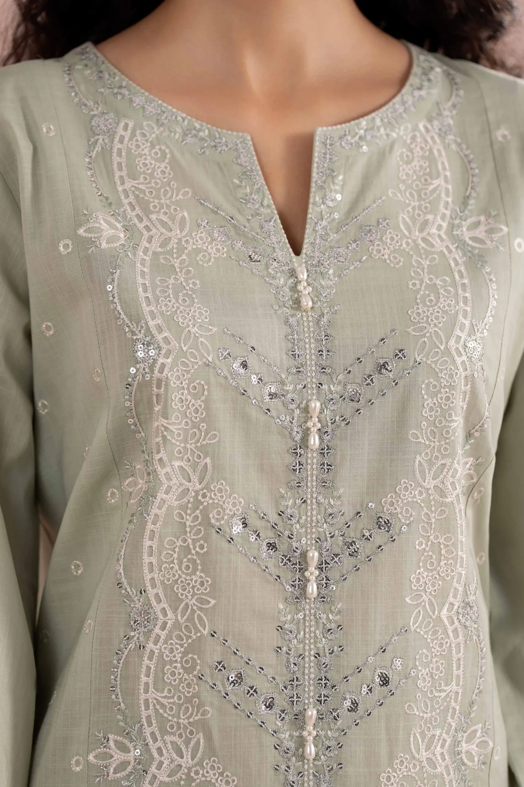 3 Piece - Embroidered Suit - PE26-316