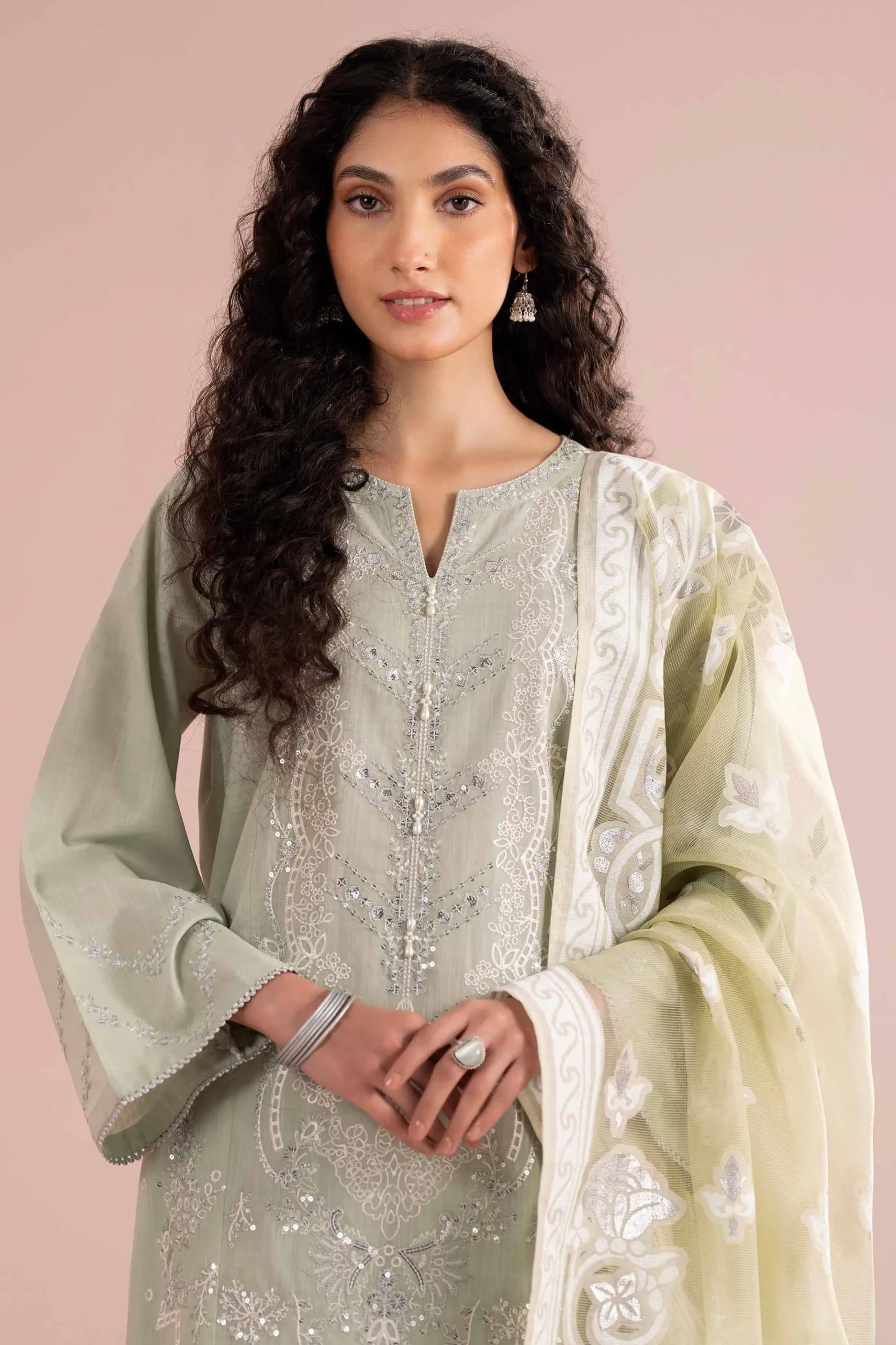 3 Piece - Embroidered Suit - PE26-316