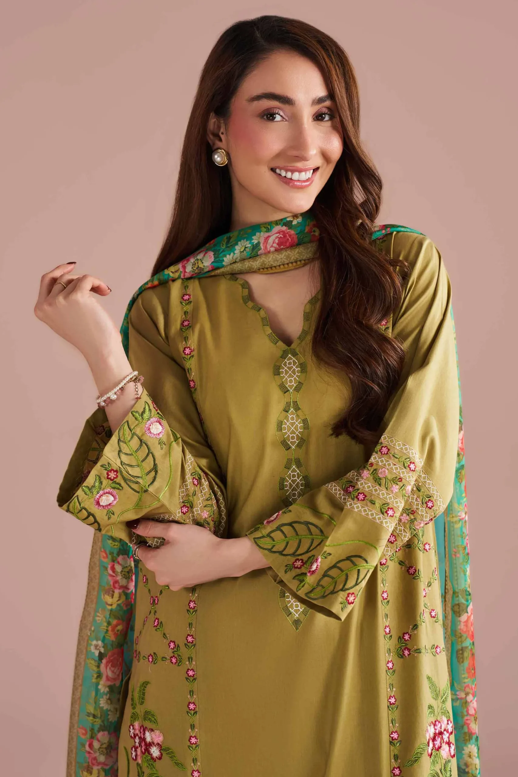3 Piece - Embroidered Suit - PE26-321