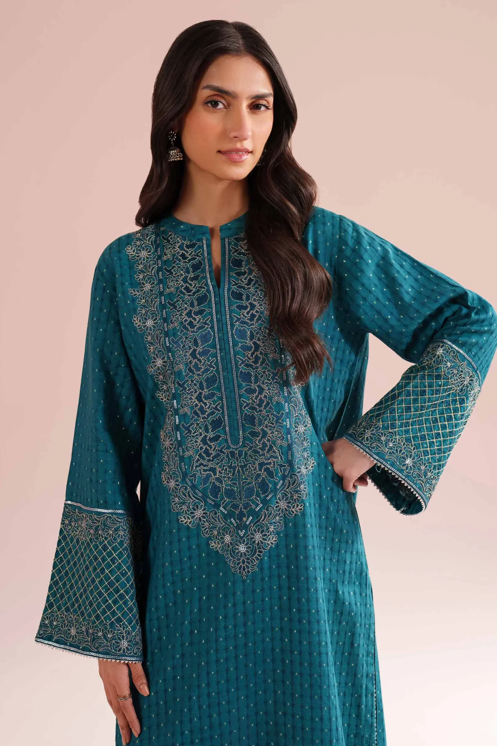 2 Piece - Embroidered Suit - PE26-56