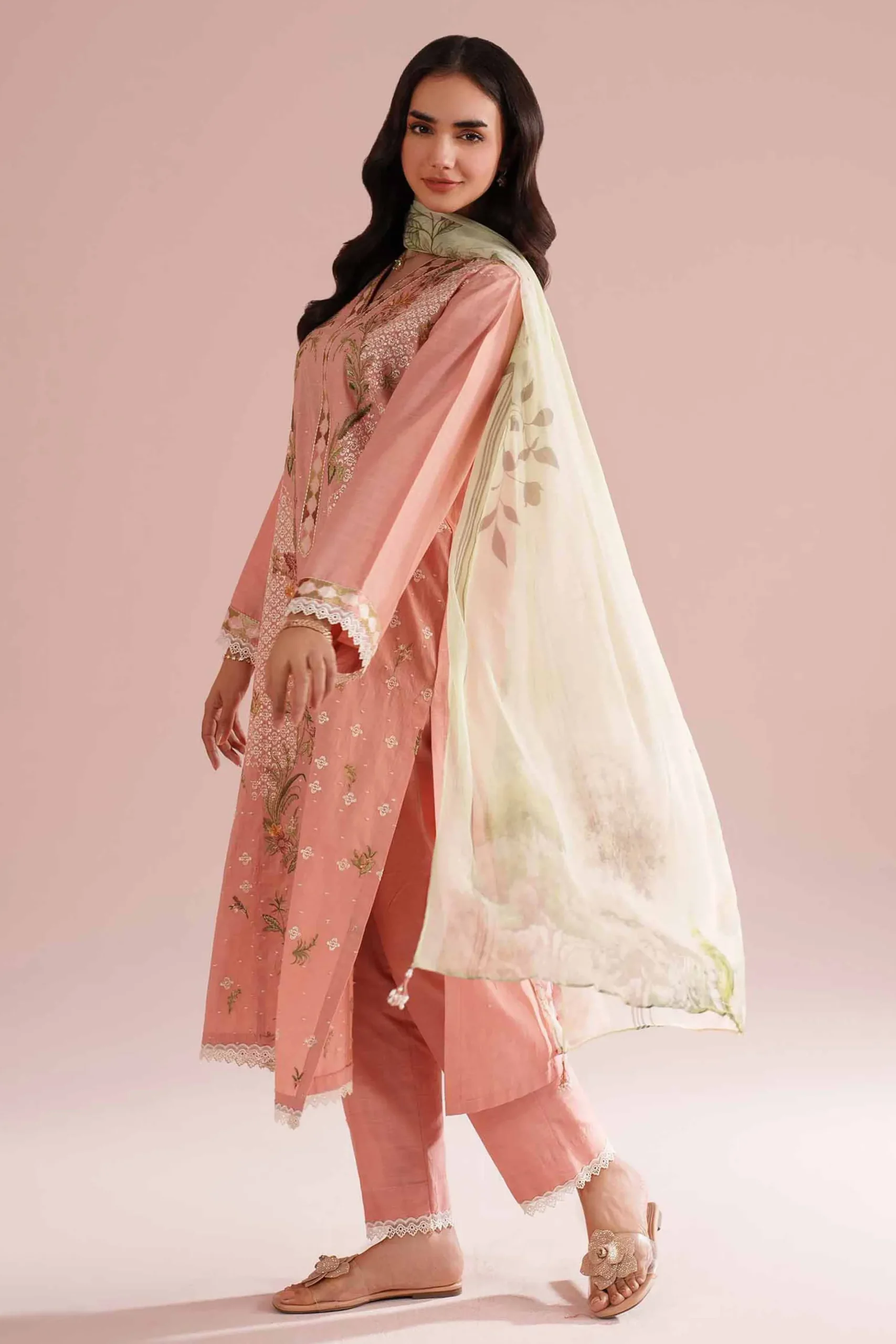 3 Piece - Embroidered Suit - PE26-68