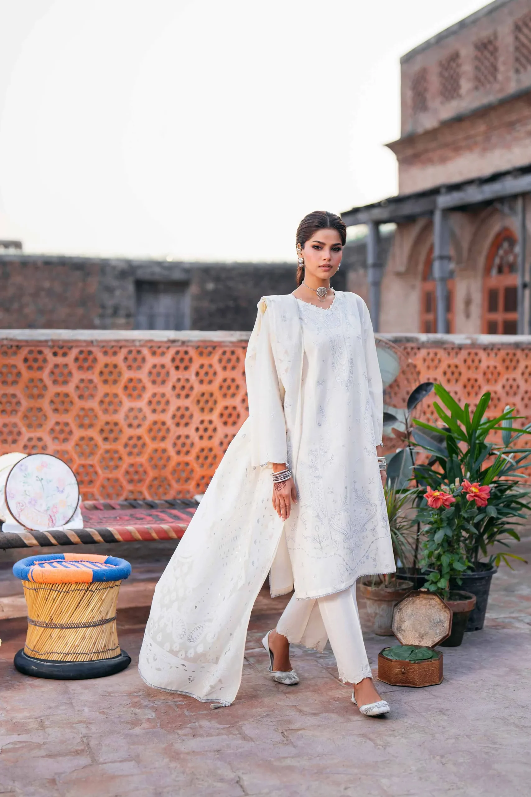 3 Piece - Embroidered Suit - PE26-313
