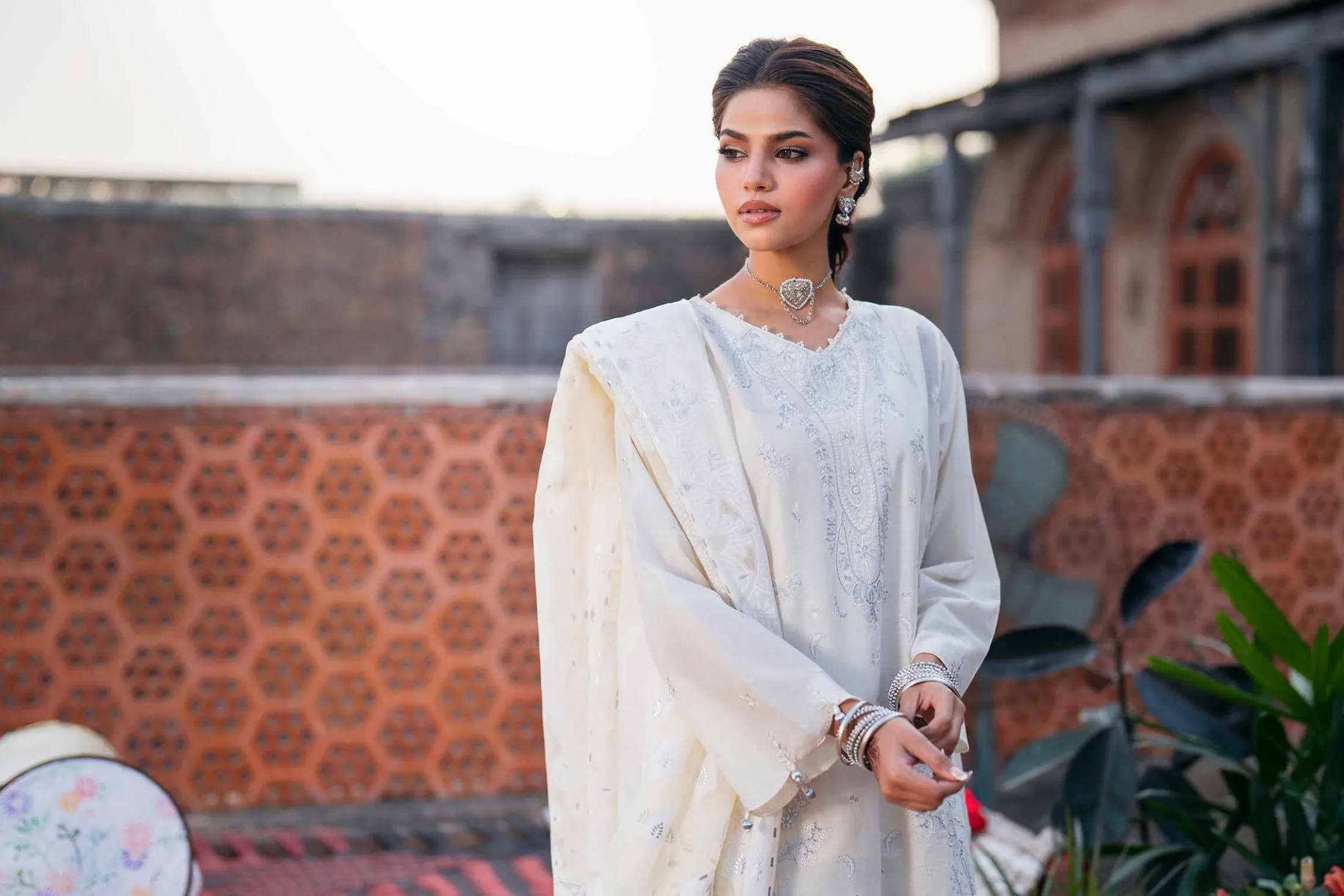 3 Piece - Embroidered Suit - PE26-313
