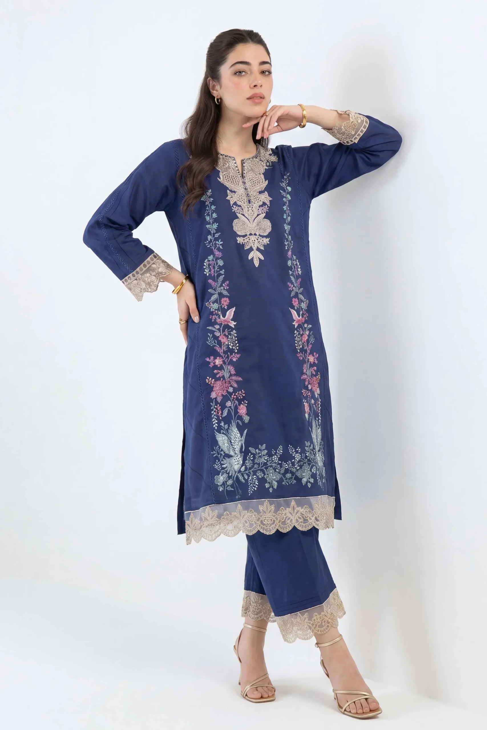 2 Piece - Embroidered Suit - PE26-47