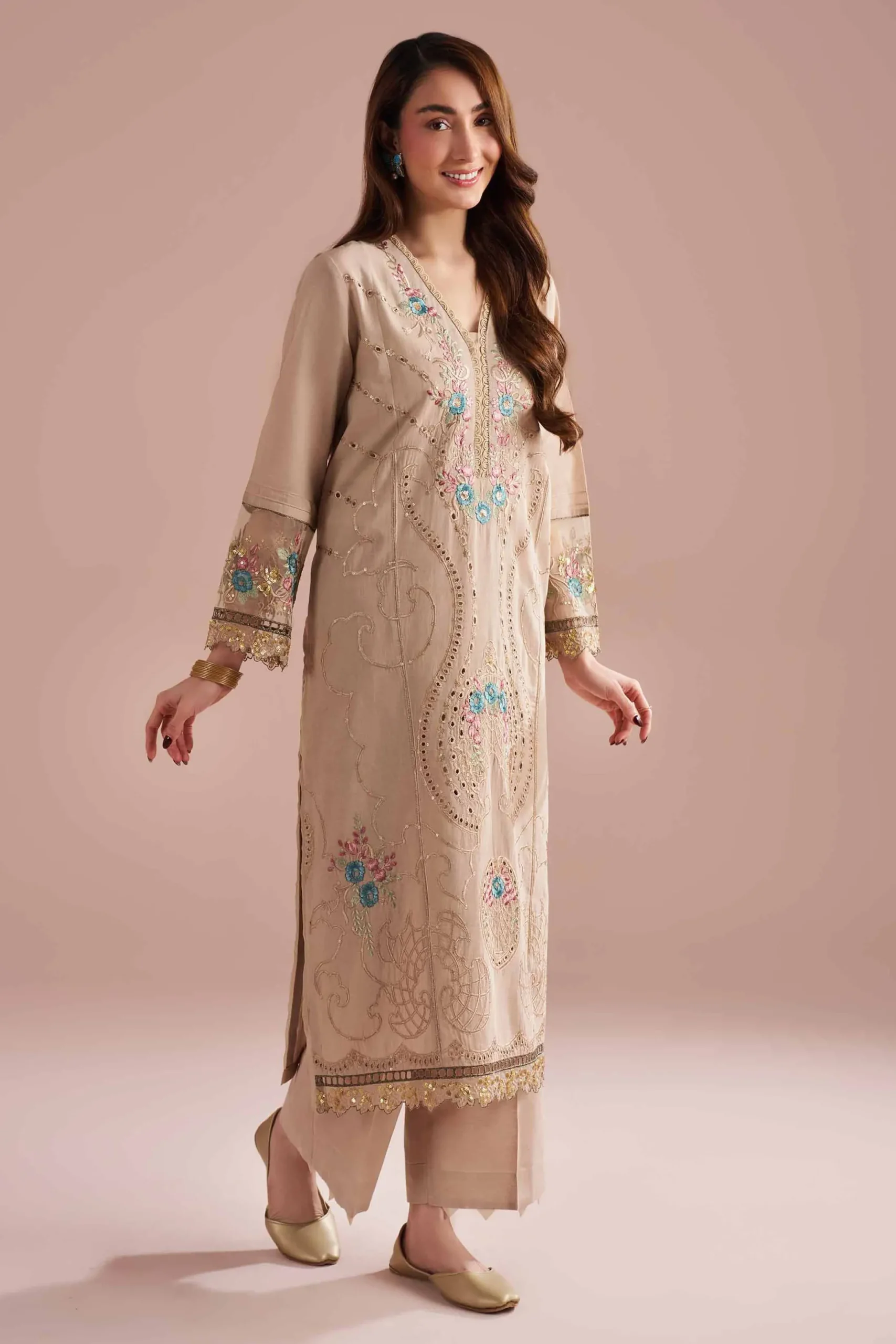 2 Piece - Embroidered Suit - PE26-55
