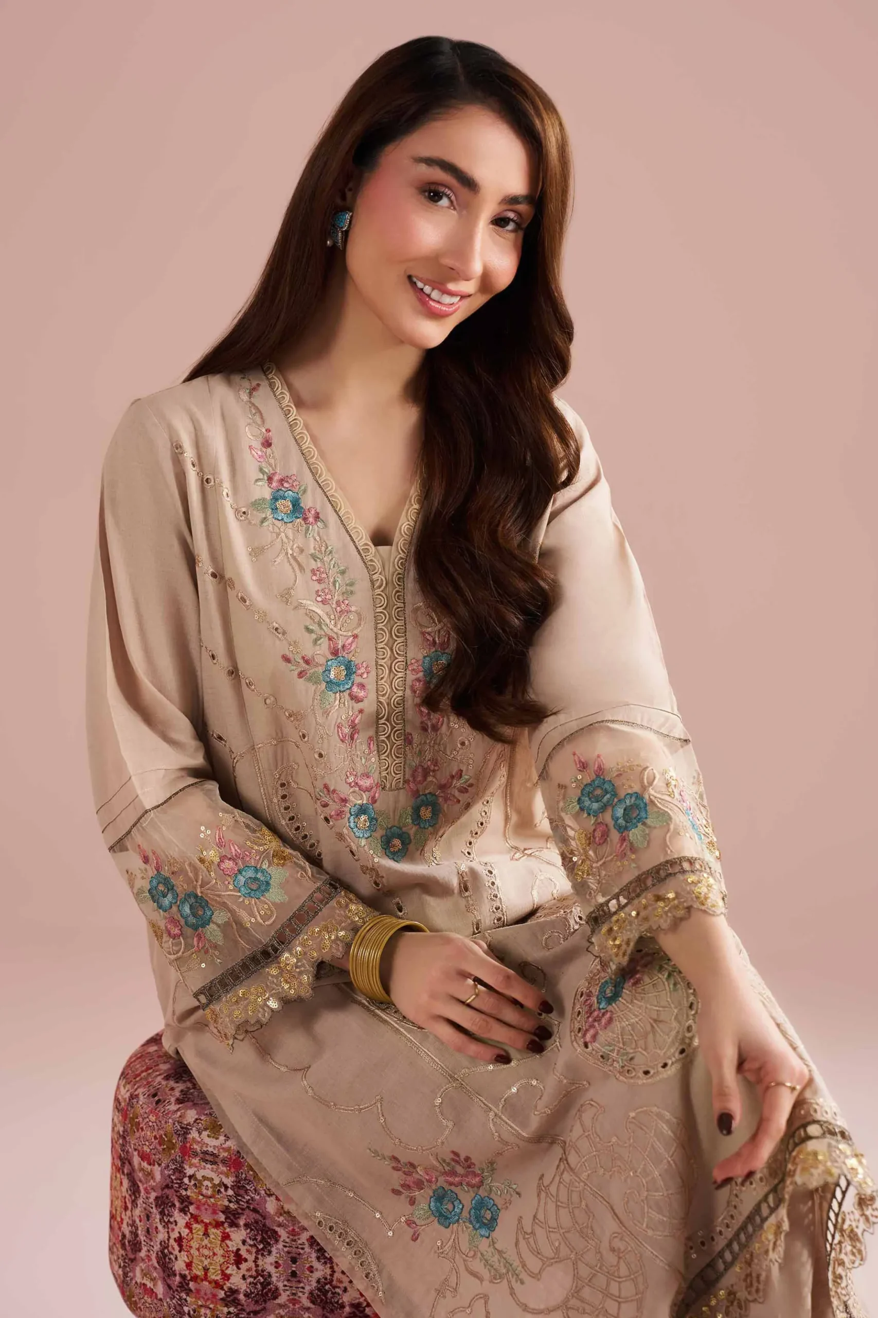 2 Piece - Embroidered Suit - PE26-55