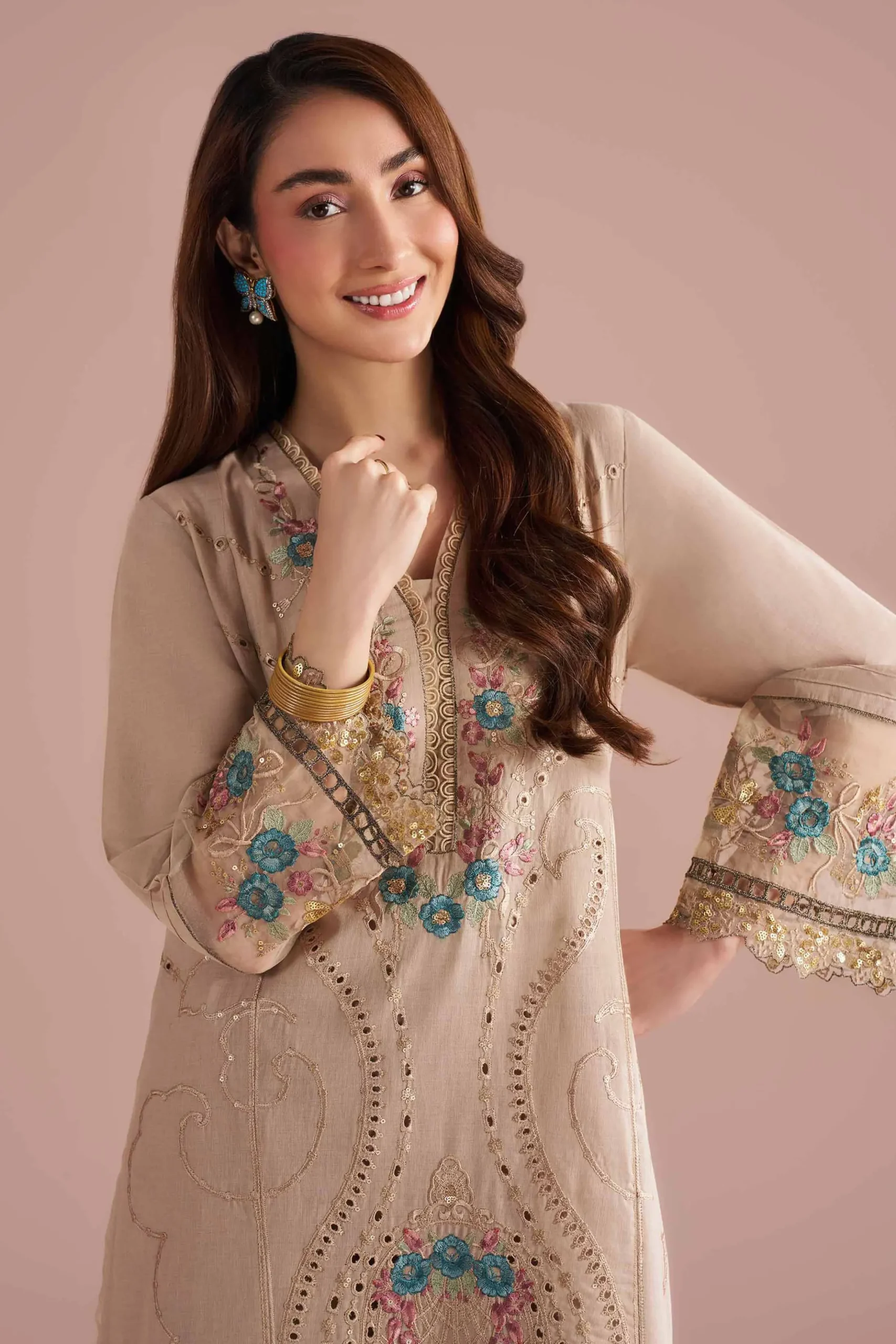 2 Piece - Embroidered Suit - PE26-55