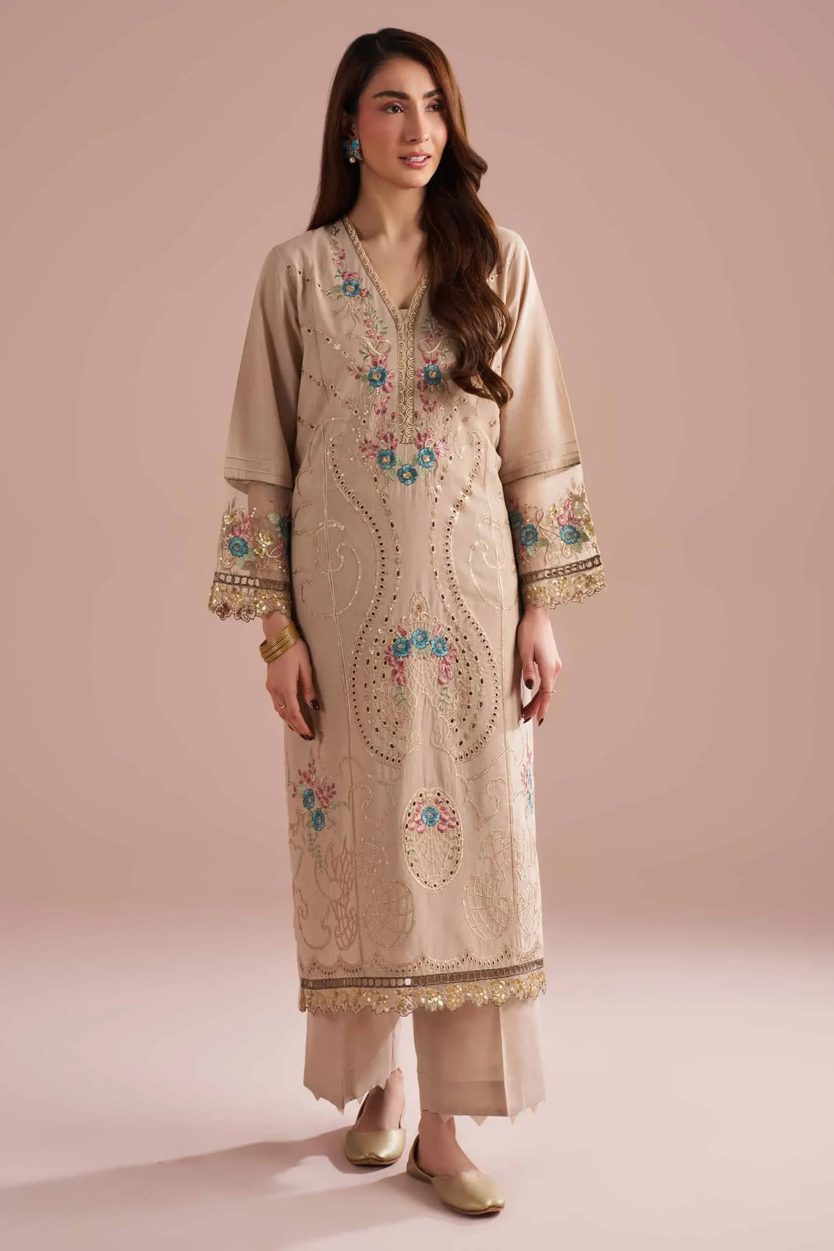 2 Piece - Embroidered Suit - PE26-55