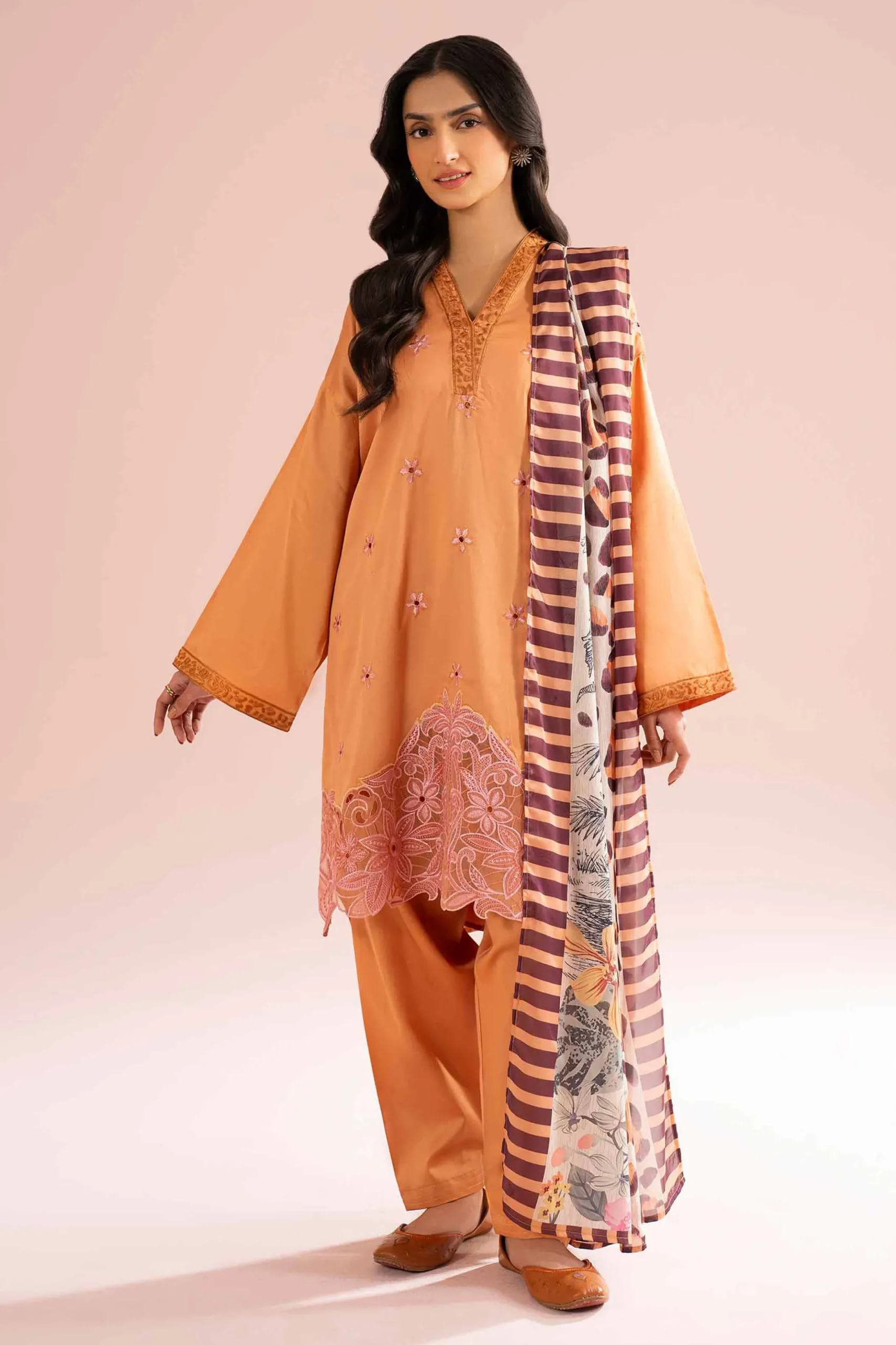 3 Piece - Embroidered Suit - PE26-62